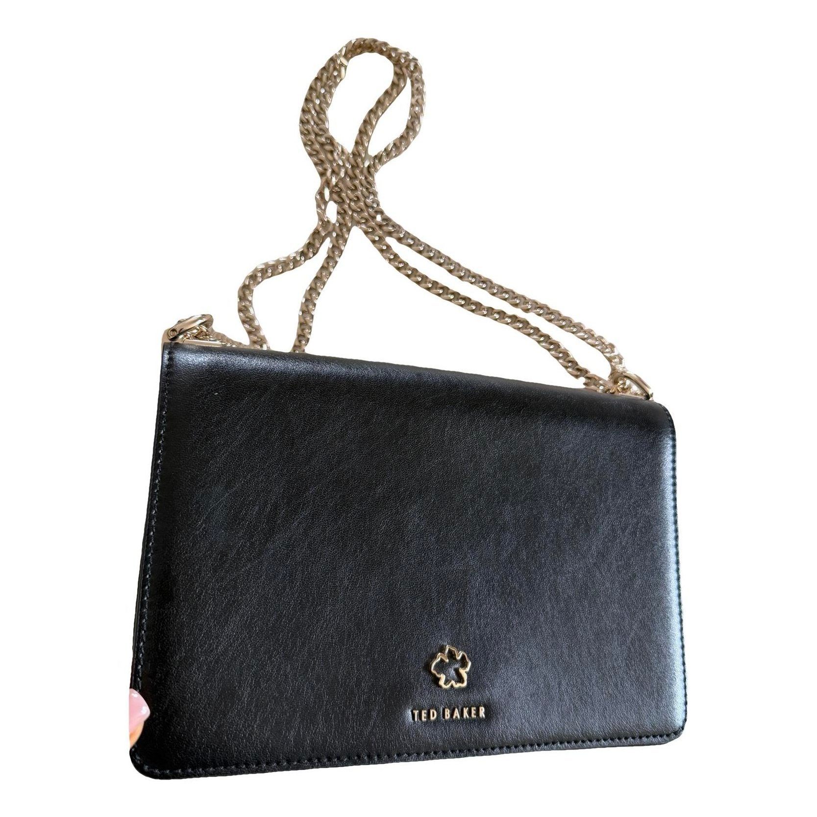 Leather clutch bag