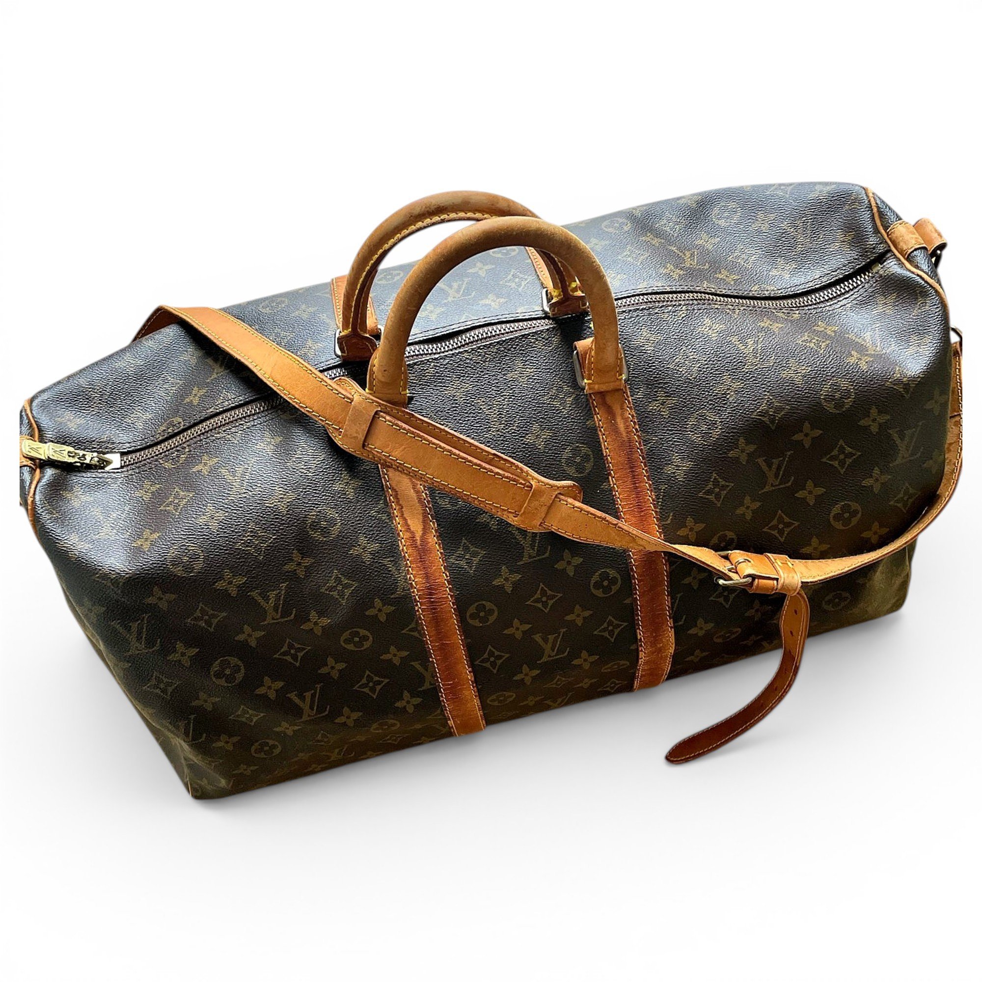 Keepall leather travel bag