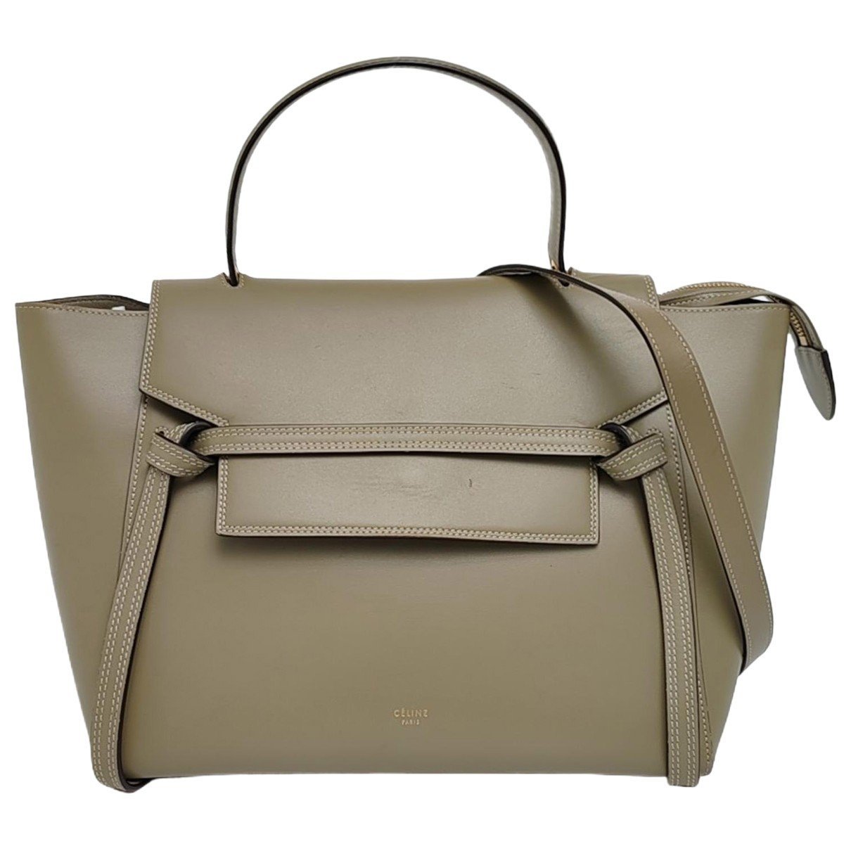Belt leather handbag