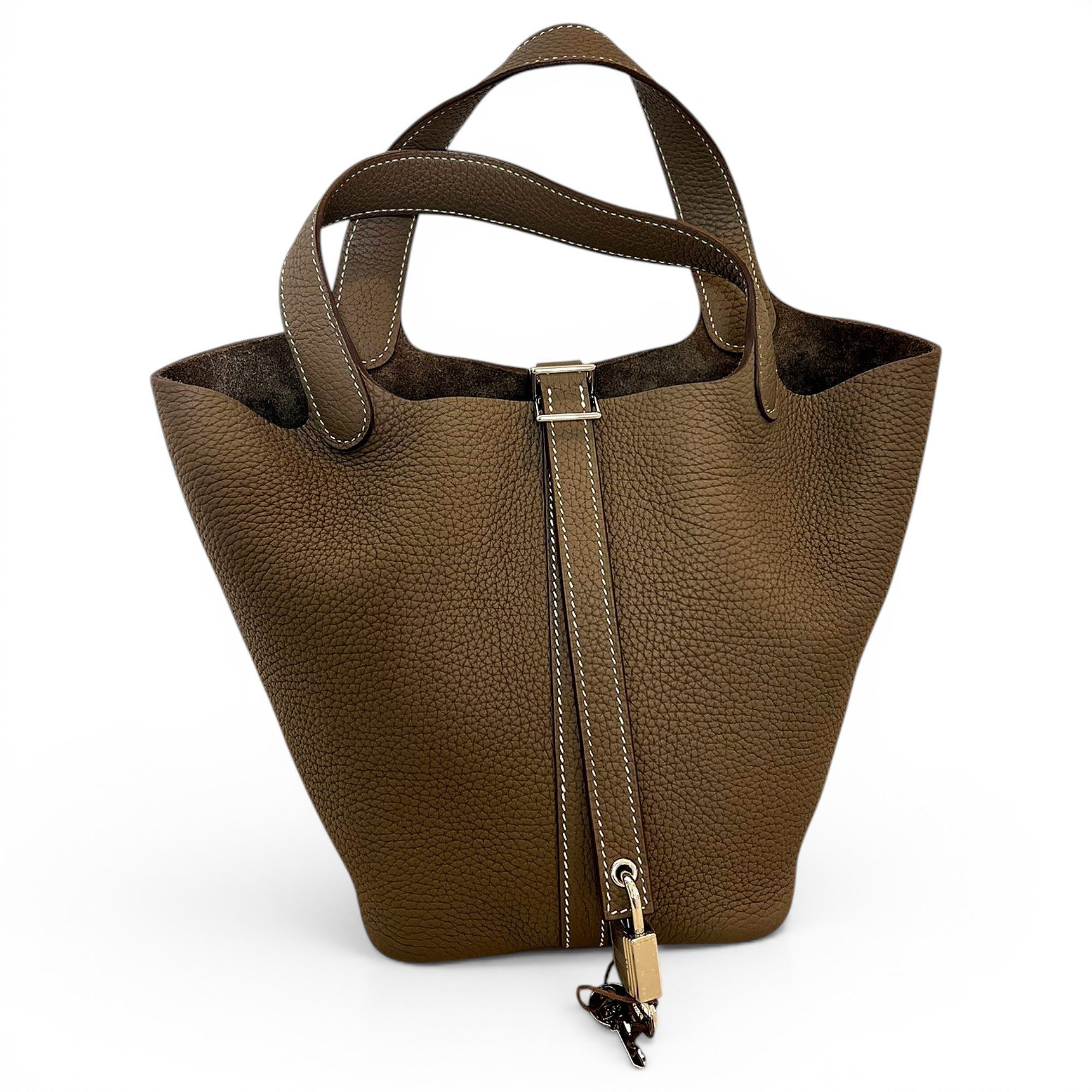 Picotin leather tote