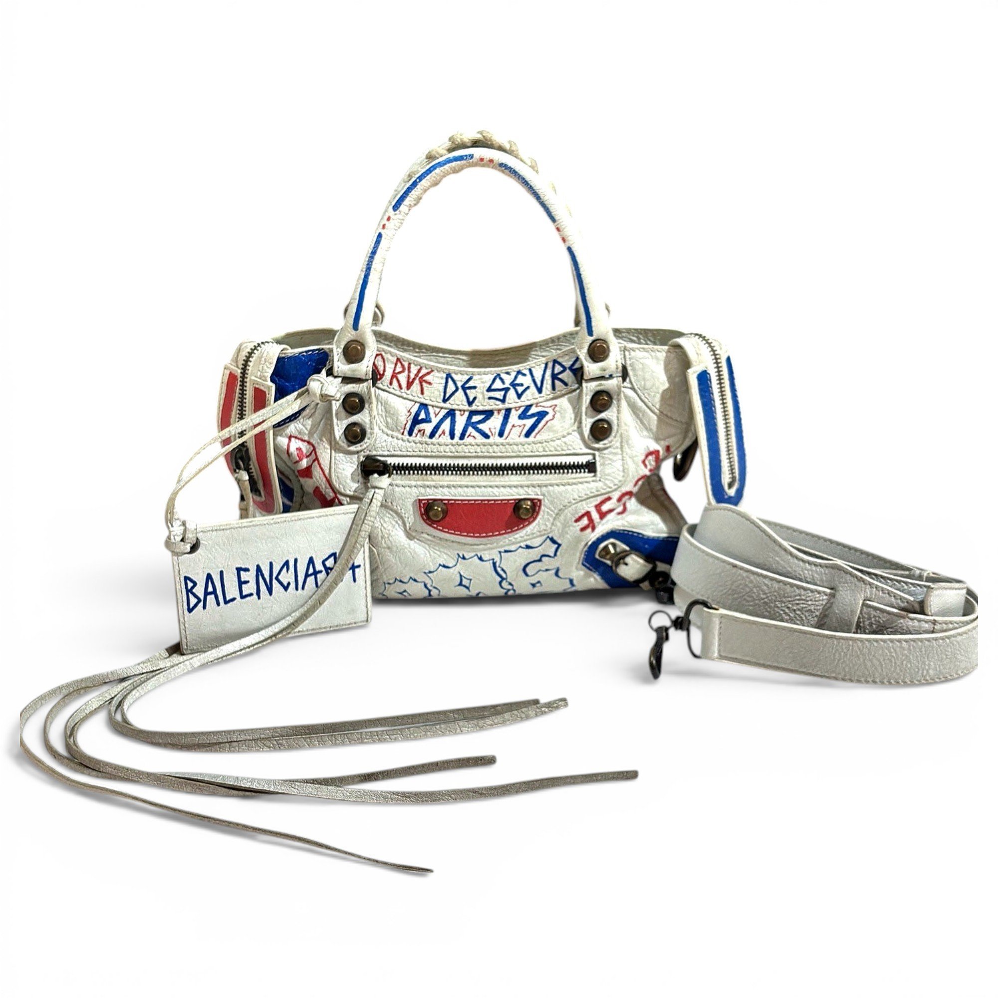 City leather handbag