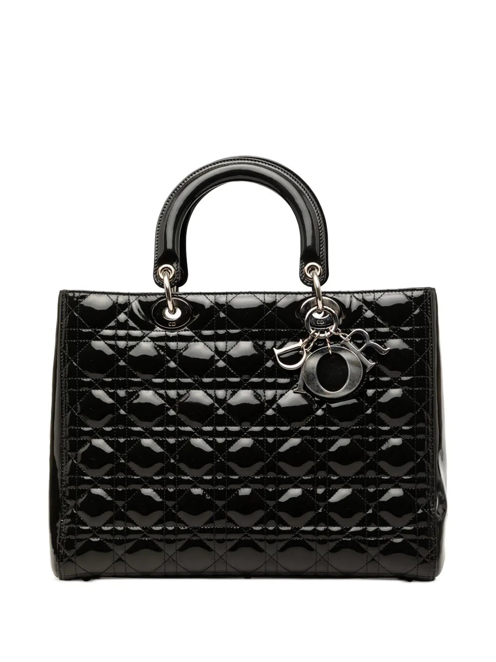 2011 Large Patent Cannage Lady Dior satchel