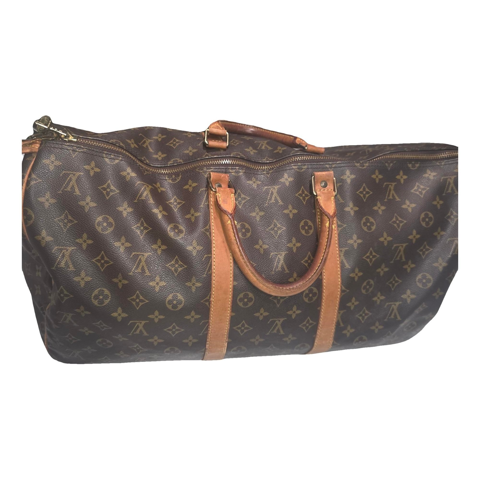 Keepall leather travel bag