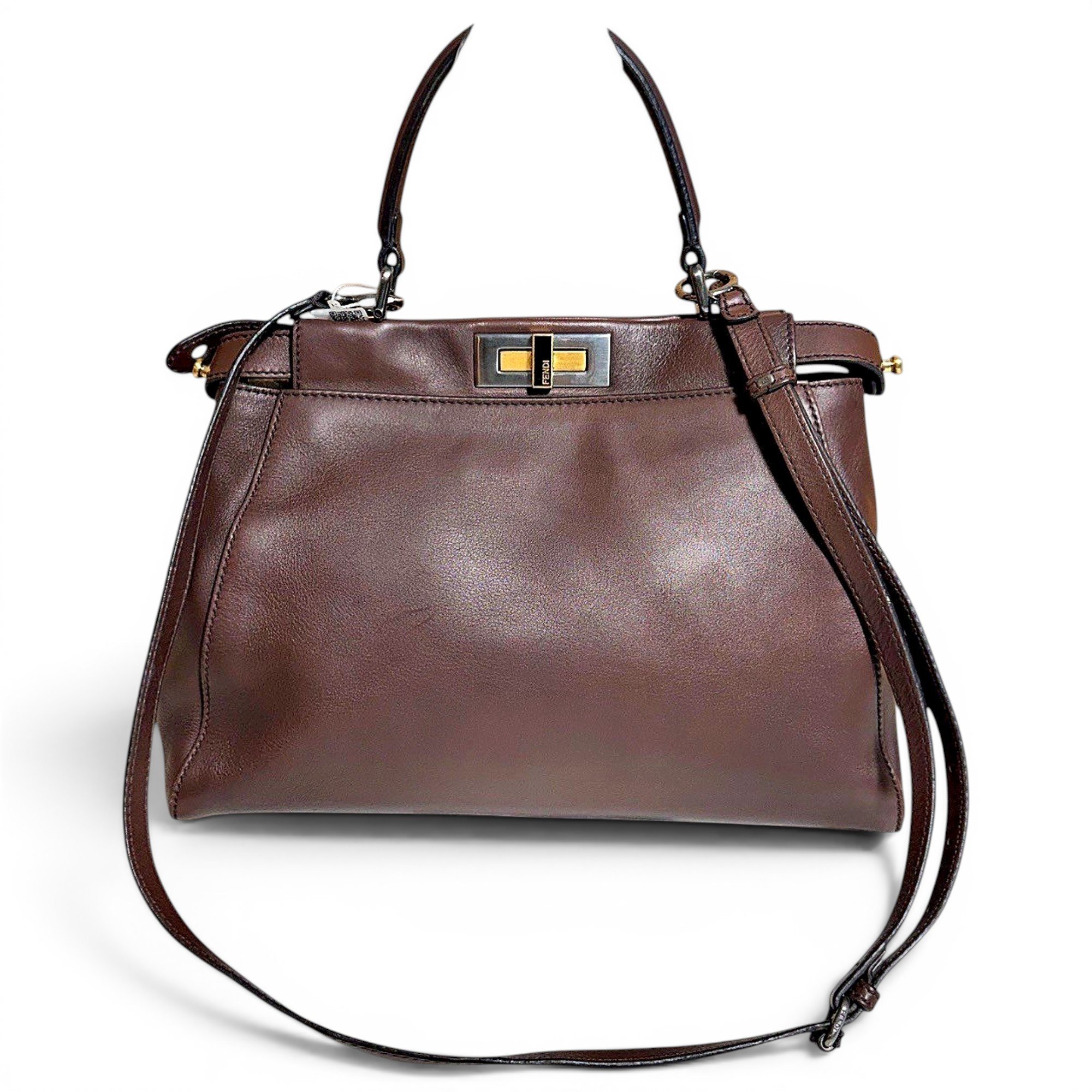 Peekaboo leather handbag
