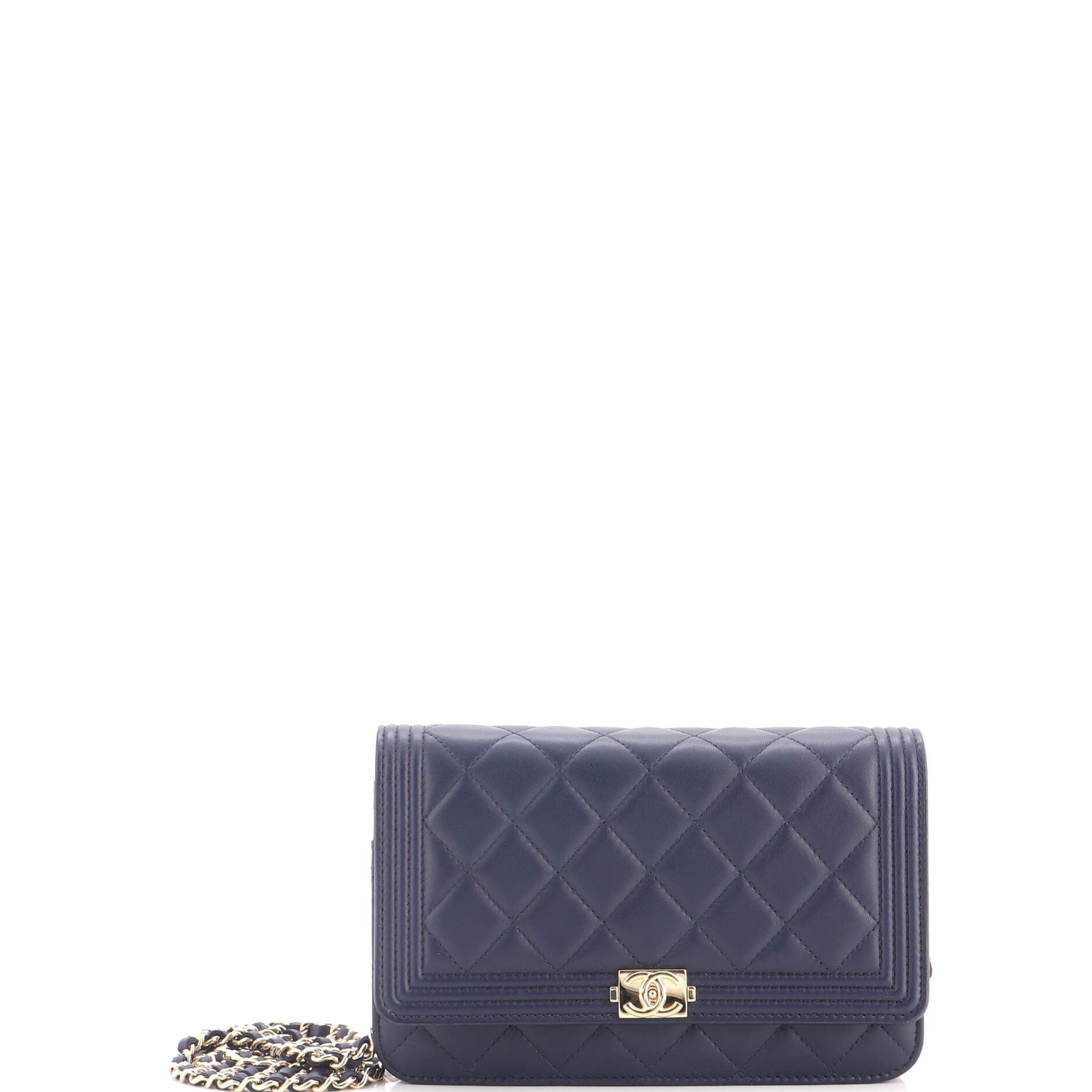Boy Wallet on Chain Quilted Lambskin