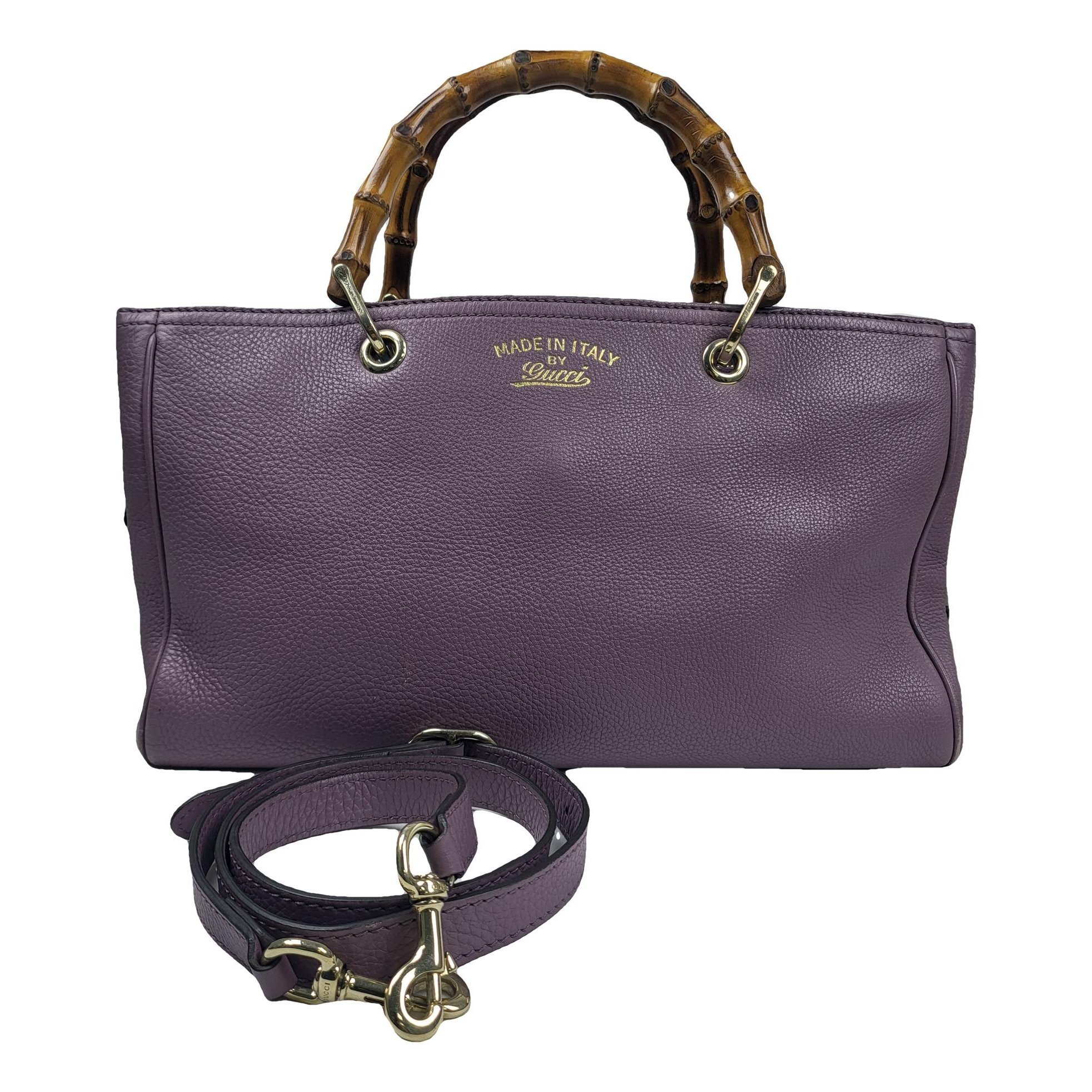 Bamboo Shopper leather handbag