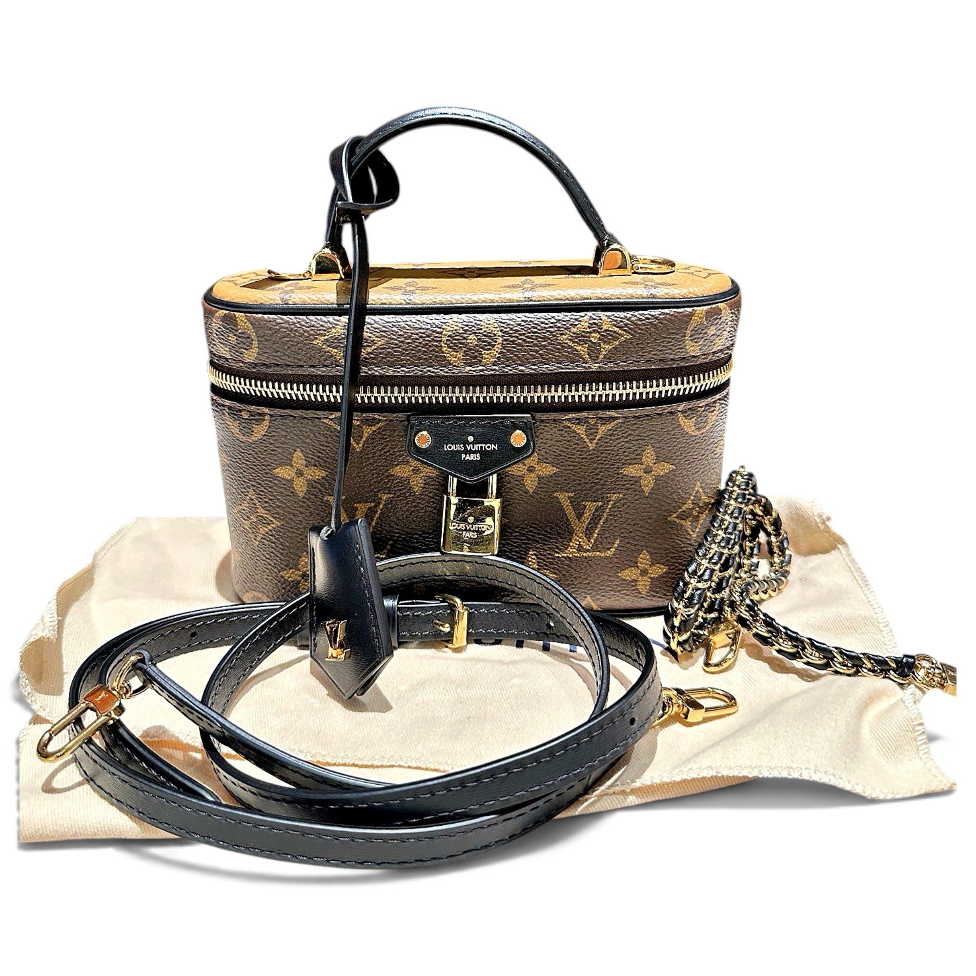 Vanity leather handbag