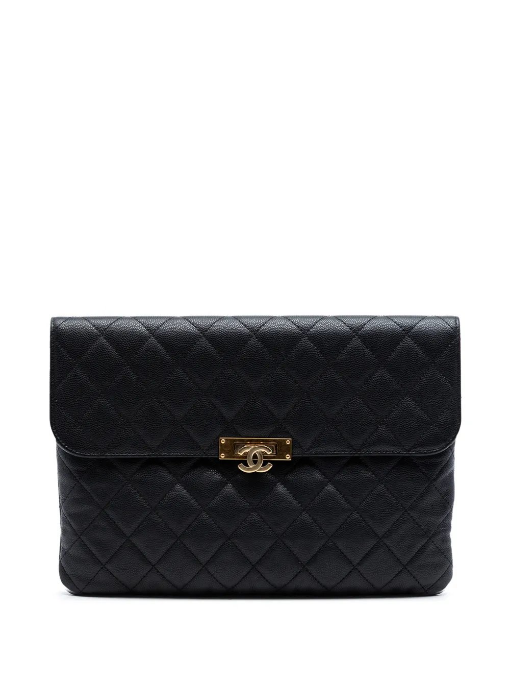 2016-2017 Medium Quilted Caviar Golden Class O Case clutch bag