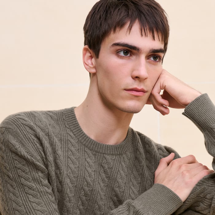 Tourbe Cashmere "Torsades Et H Fantome" Crewneck Sweater