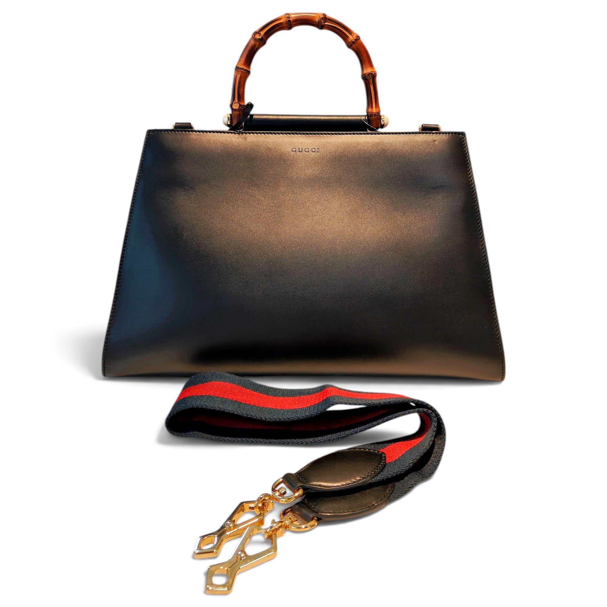 Bamboo leather handbag