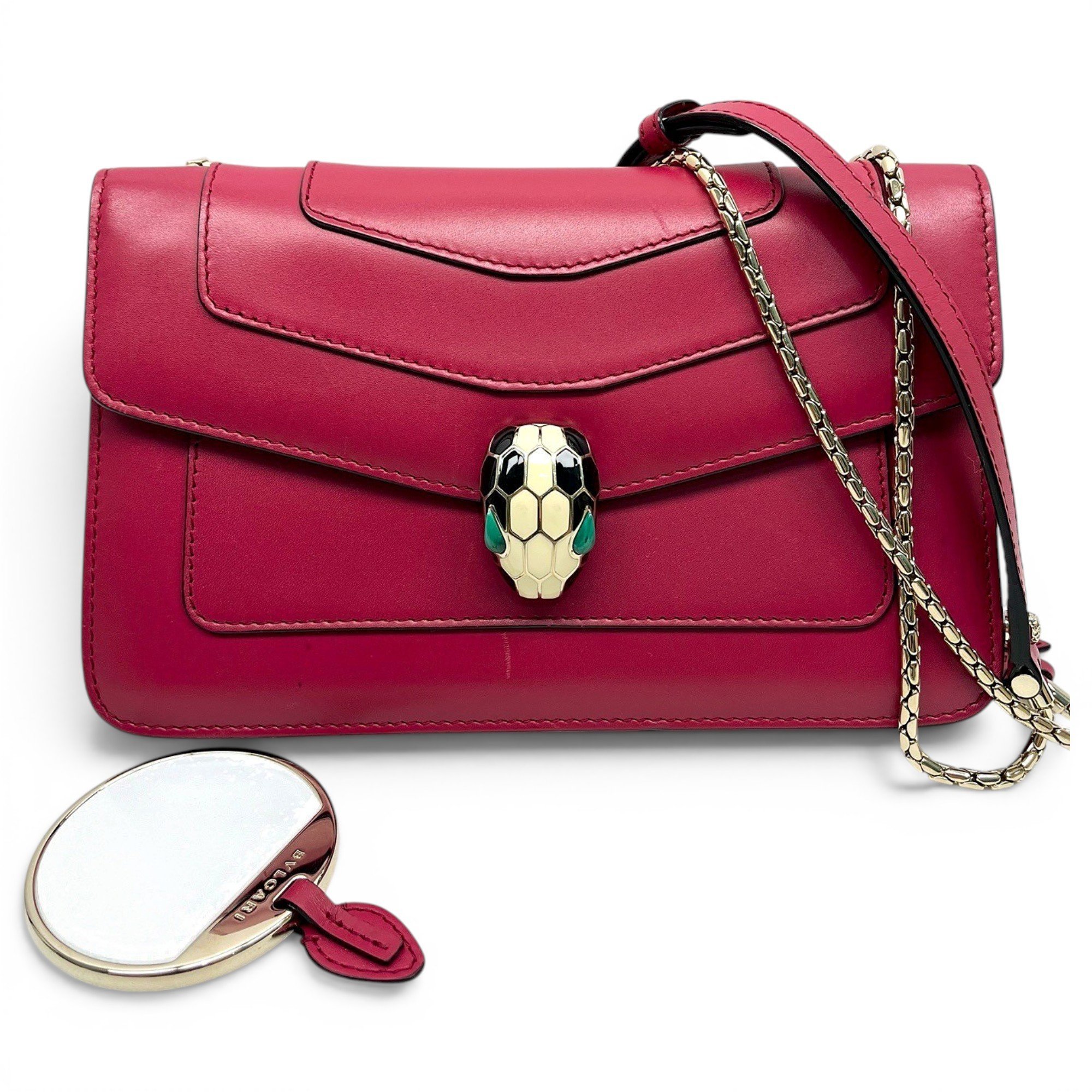 Serpenti leather handbag