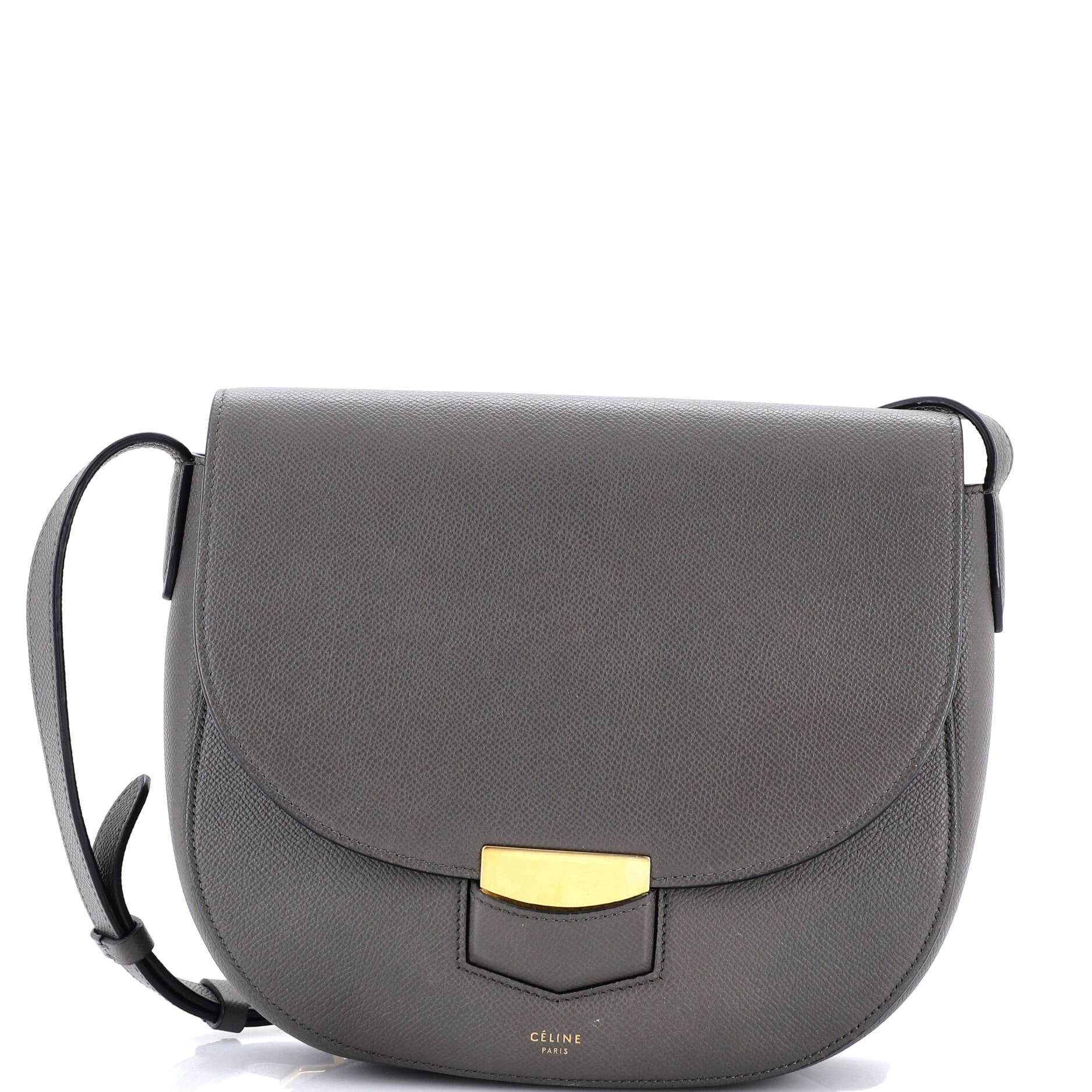 Celine Trotteur Crossbody Bag Grainy Leather Medium