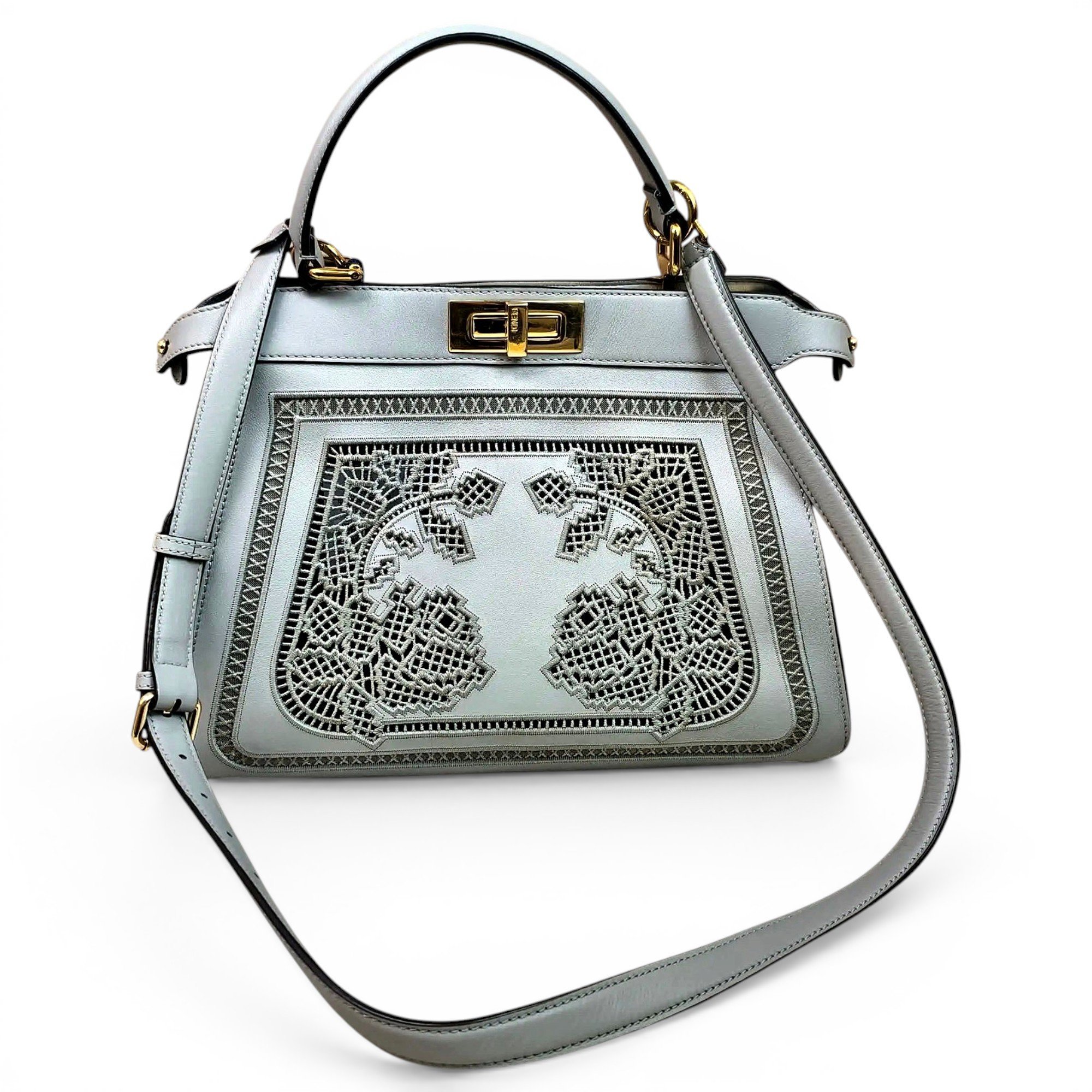 Peekaboo leather handbag