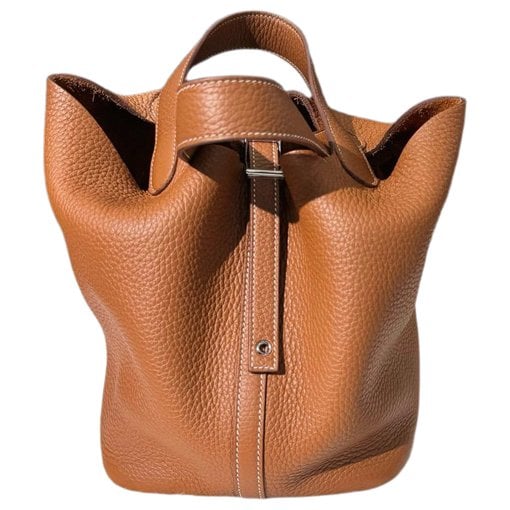 Picotin leather tote