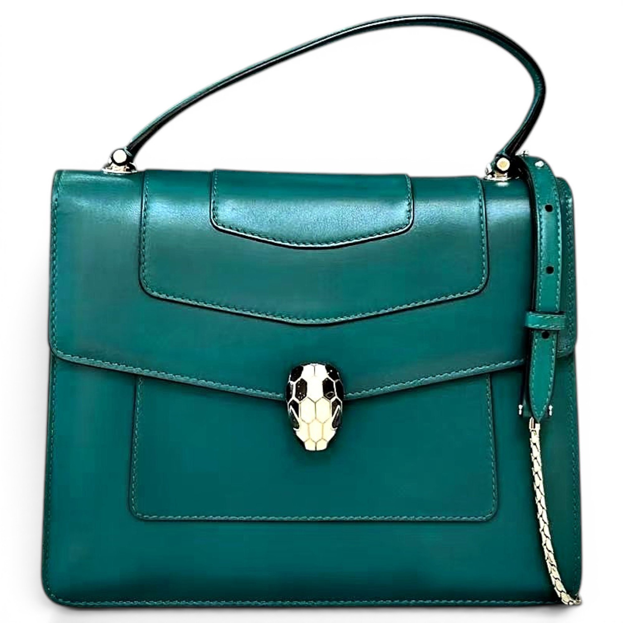 Serpenti leather handbag