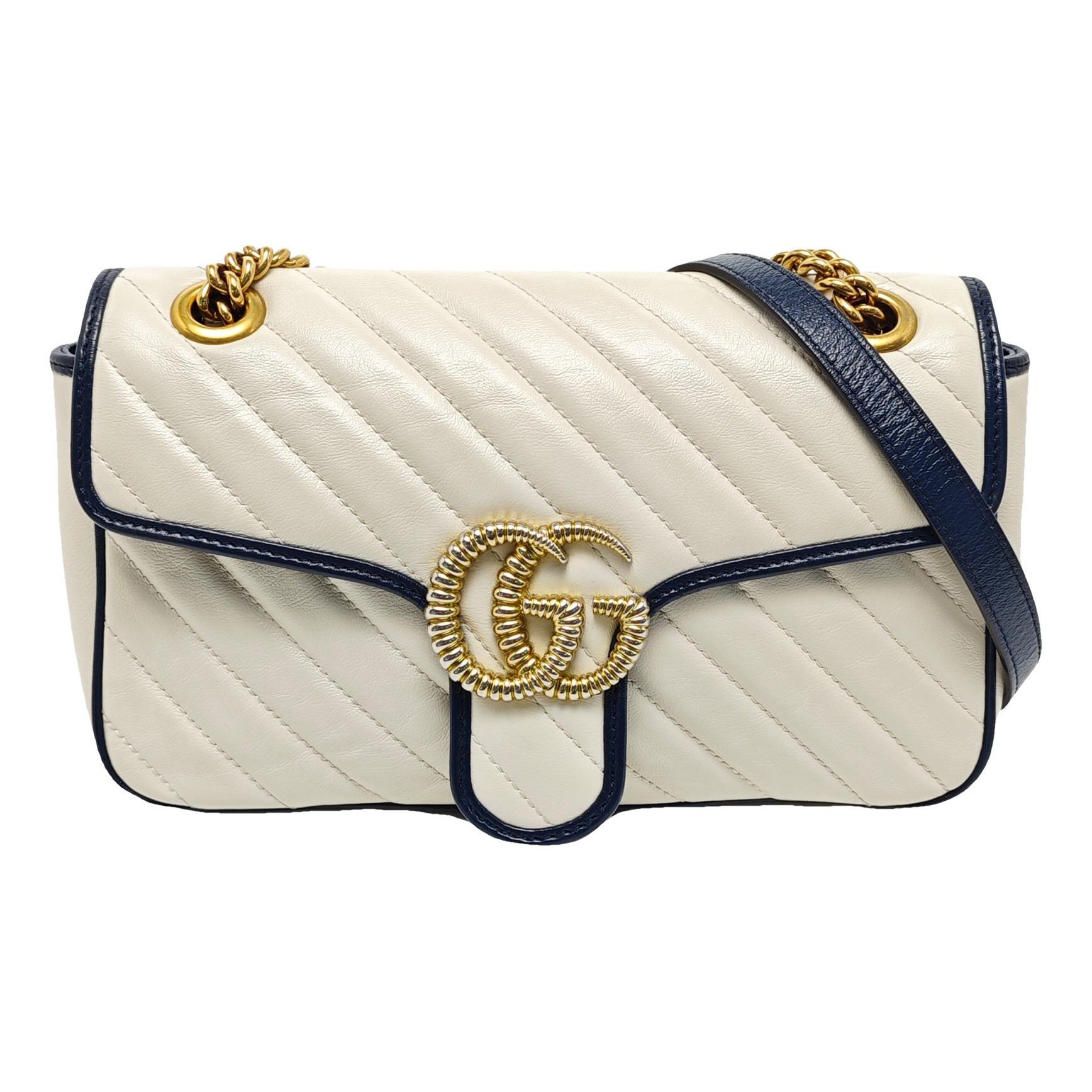 Pearly GG Marmont Flap leather crossbody bag
