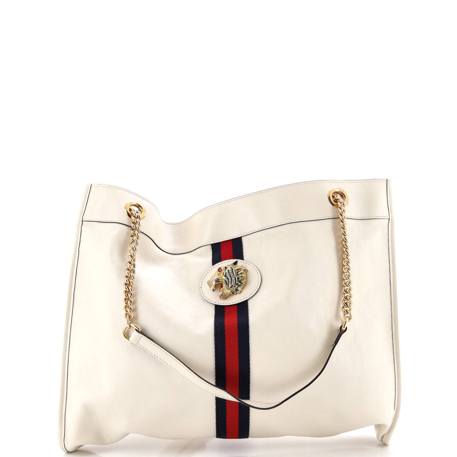 Rajah Chain Tote Leather Large