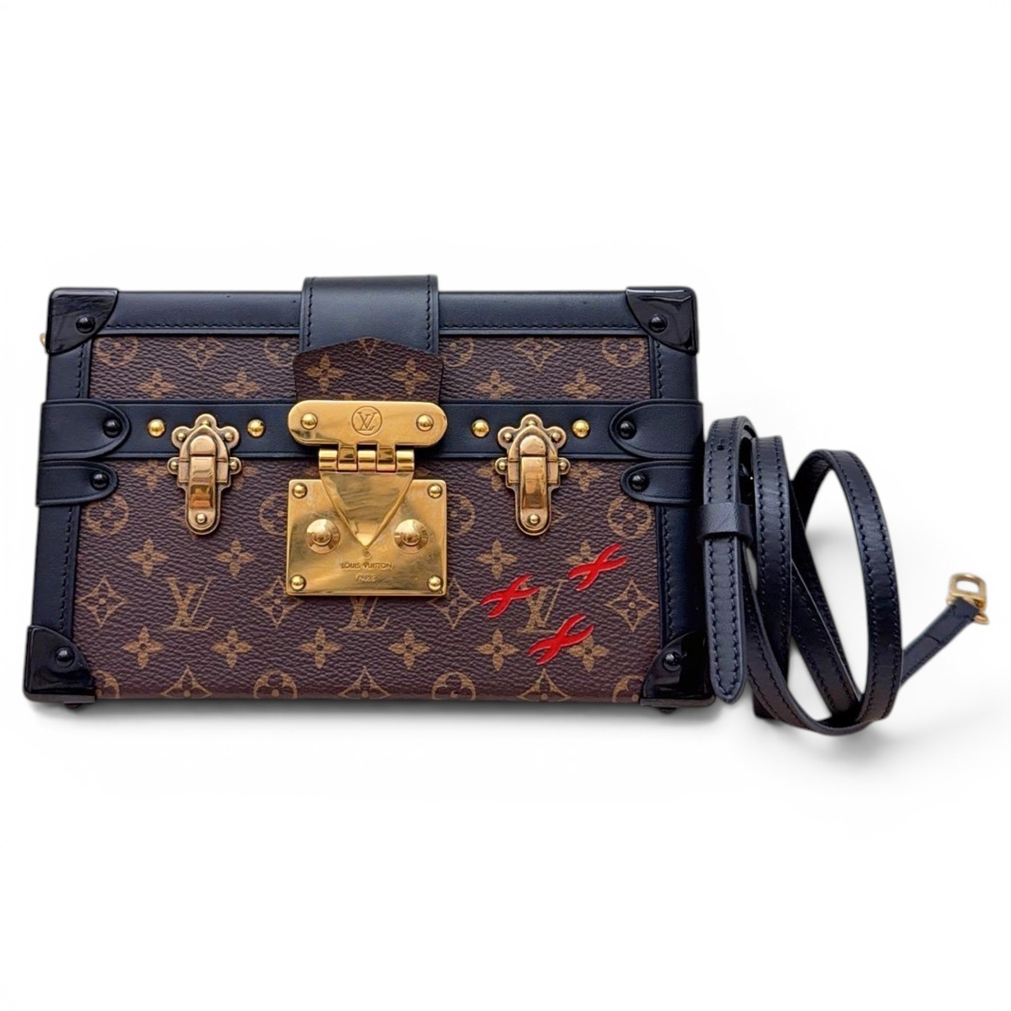 Petite Malle leather crossbody bag