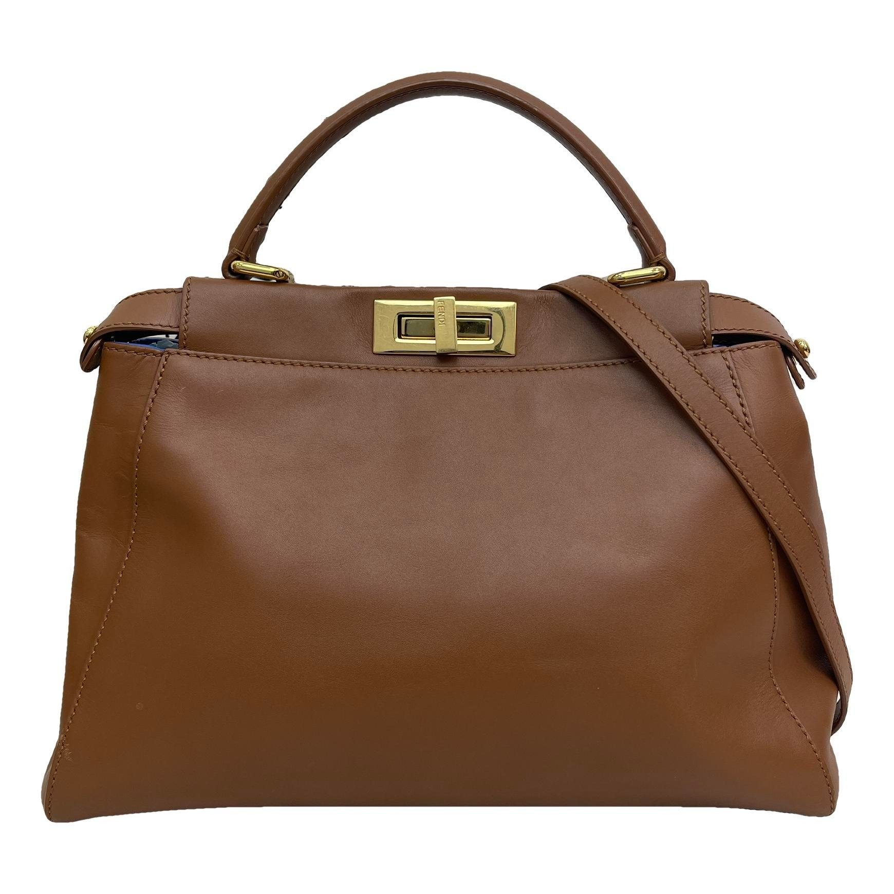 Peekaboo leather handbag