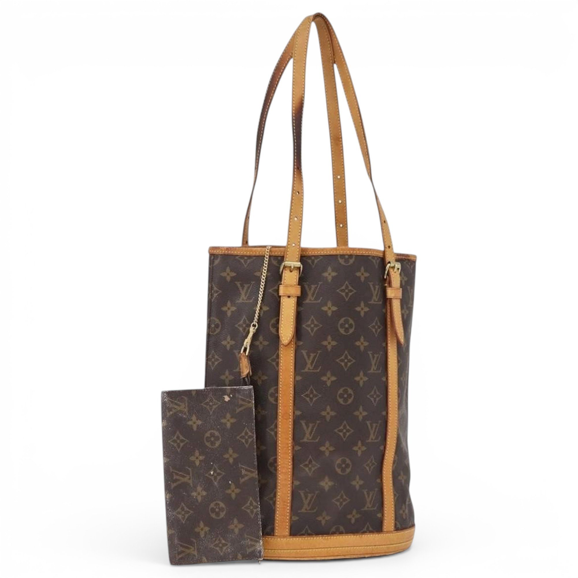 Bucket leather handbag