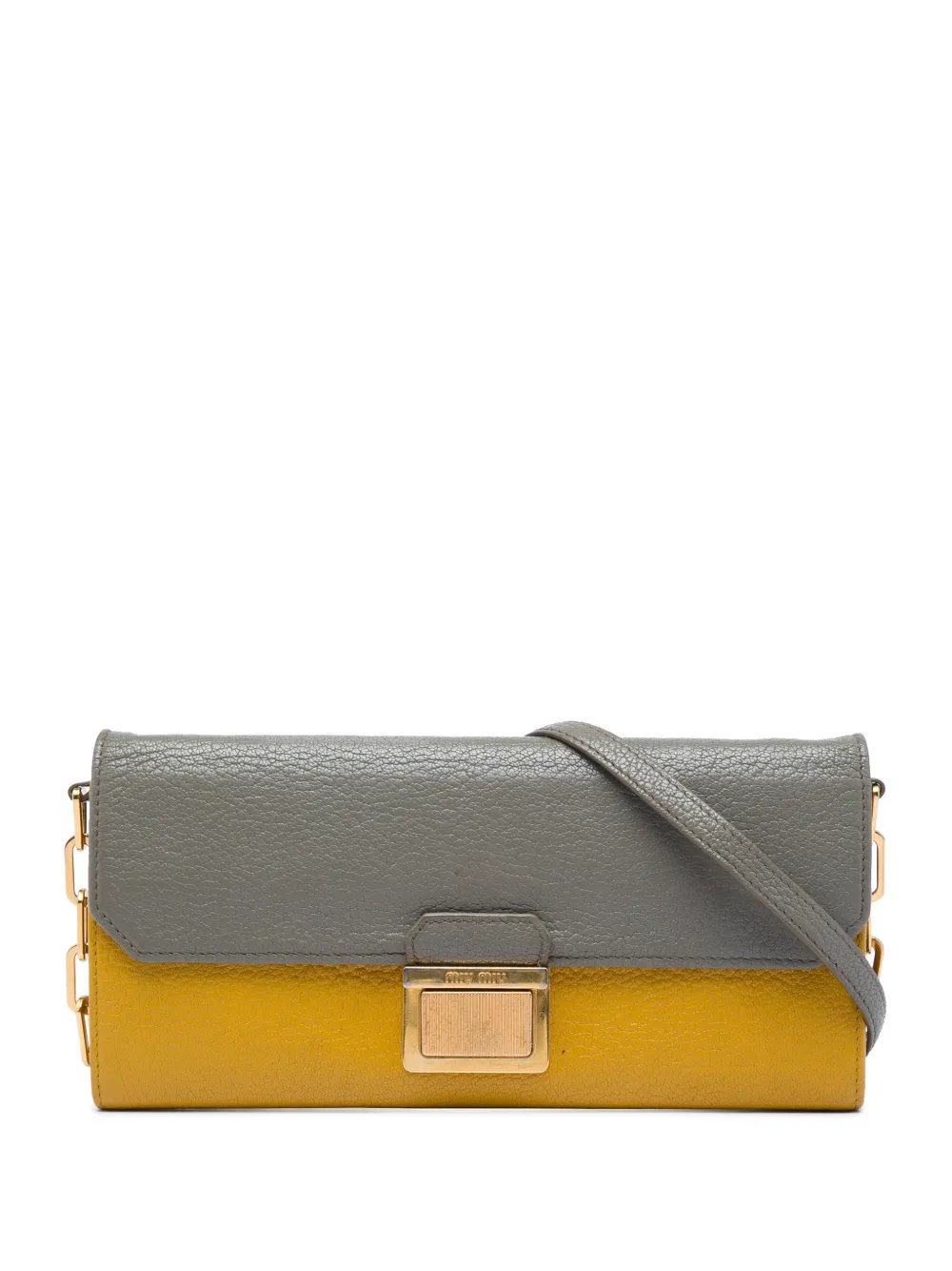2010-2026 Bicolor Goatskin Madras Wallet on Chain crossbody bag