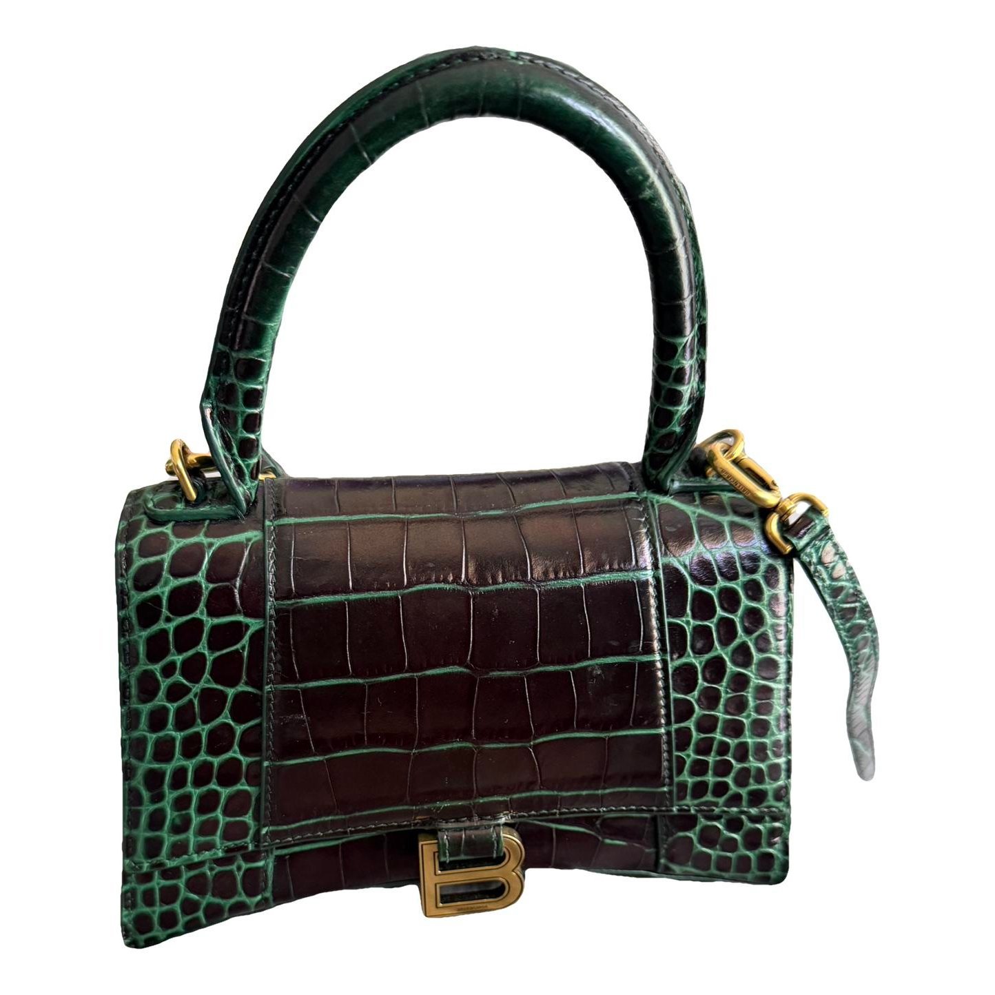 Hourglass leather crossbody bag