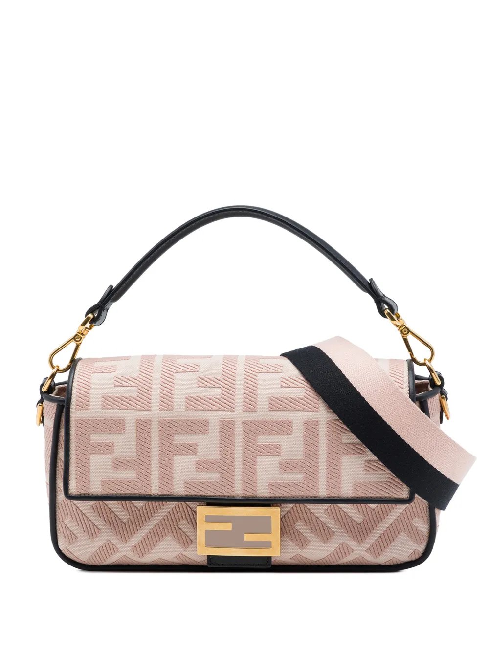 2010-2026 Zucca Embroidered Canvas Baguette satchel
