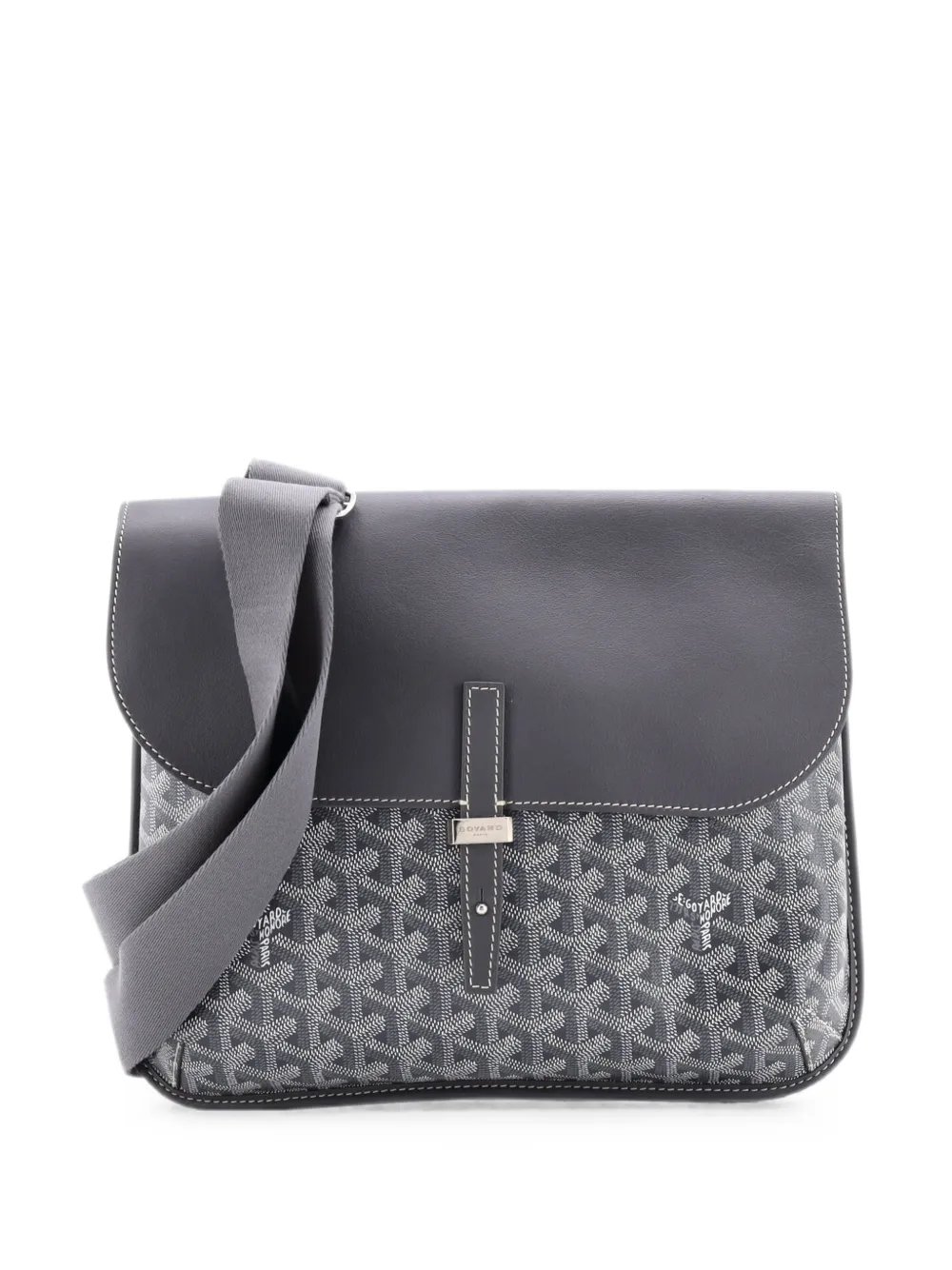 Goyard Coursier Messenger Bag Coated Canvas and Leather crossbody bag