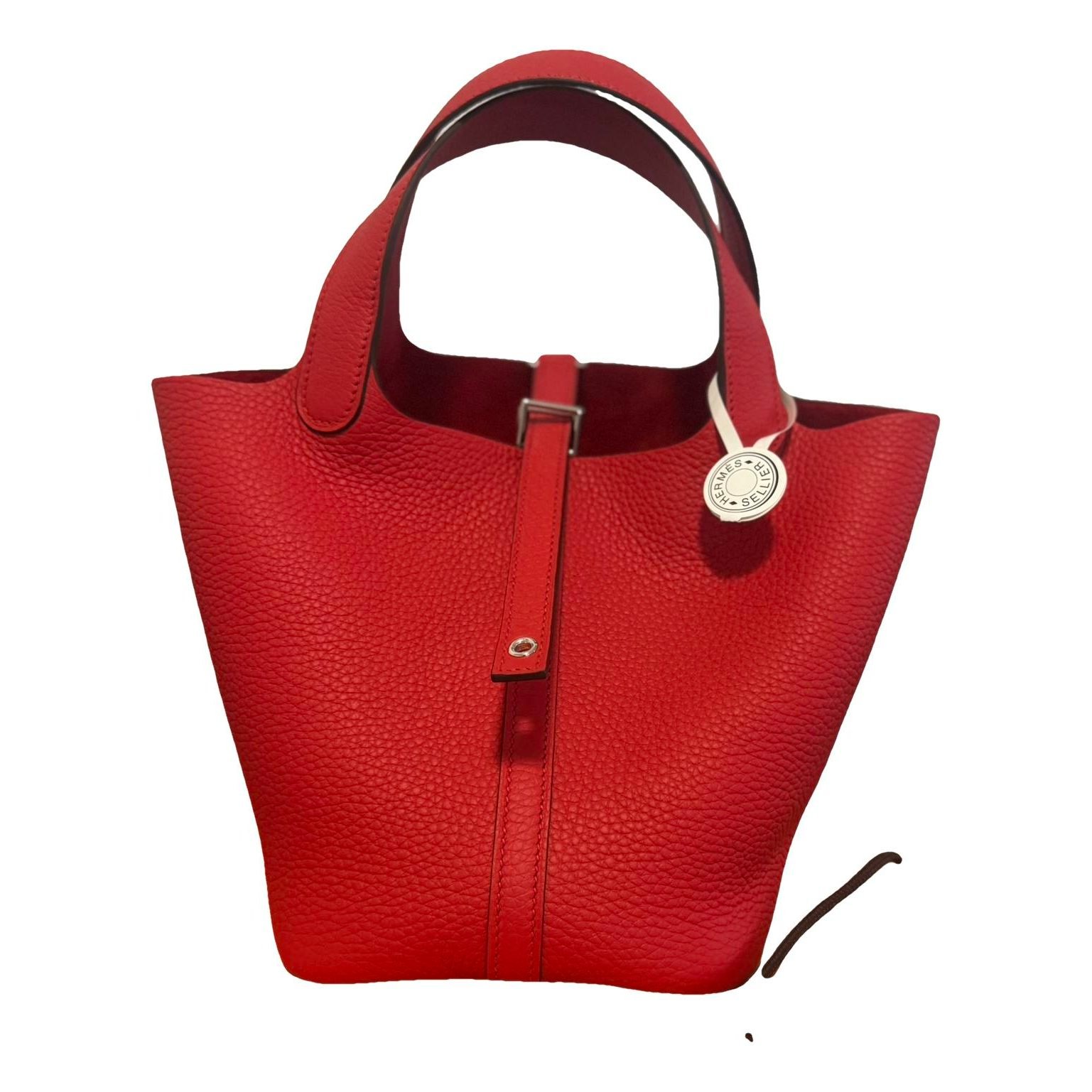 Picotin leather tote