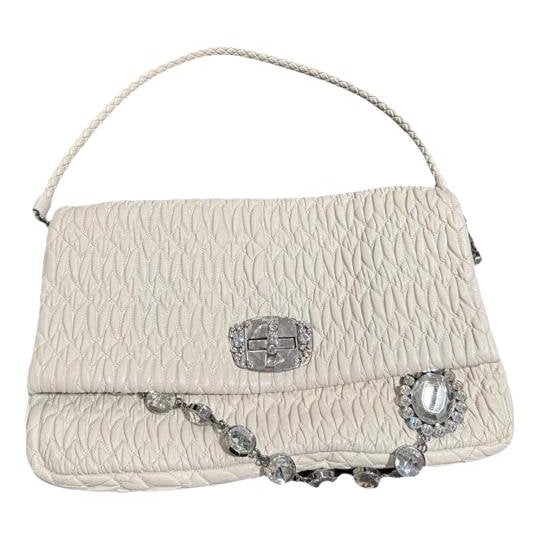 Miu Crystal leather handbag