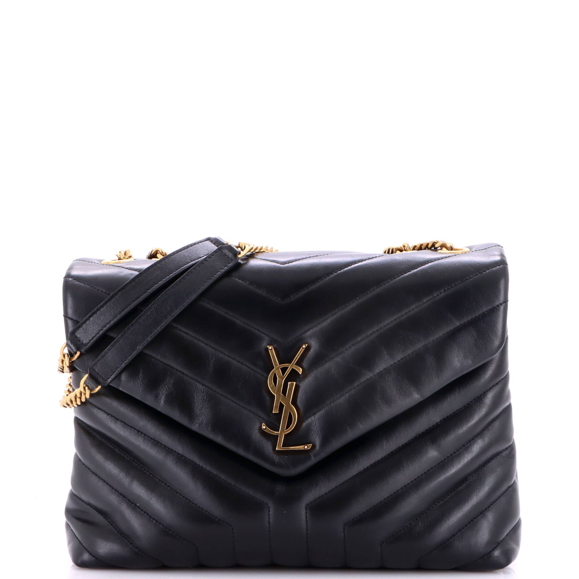 Loulou Shoulder Bag Matelasse Chevron Leather Medium