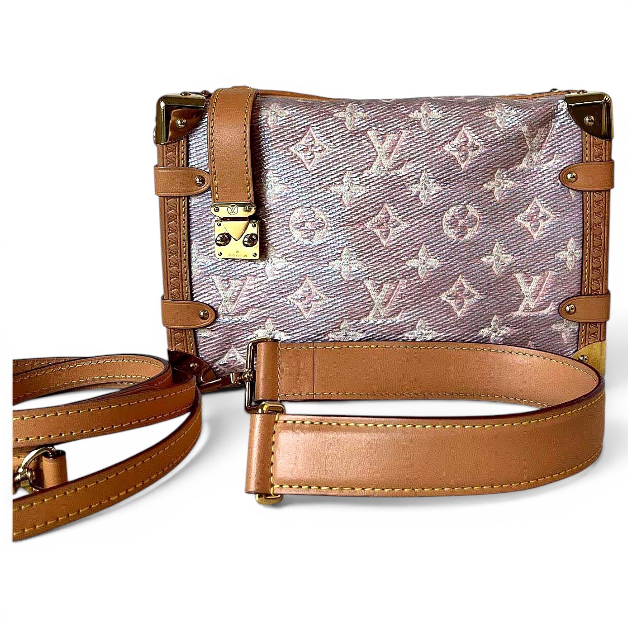 Side Trunk leather handbag