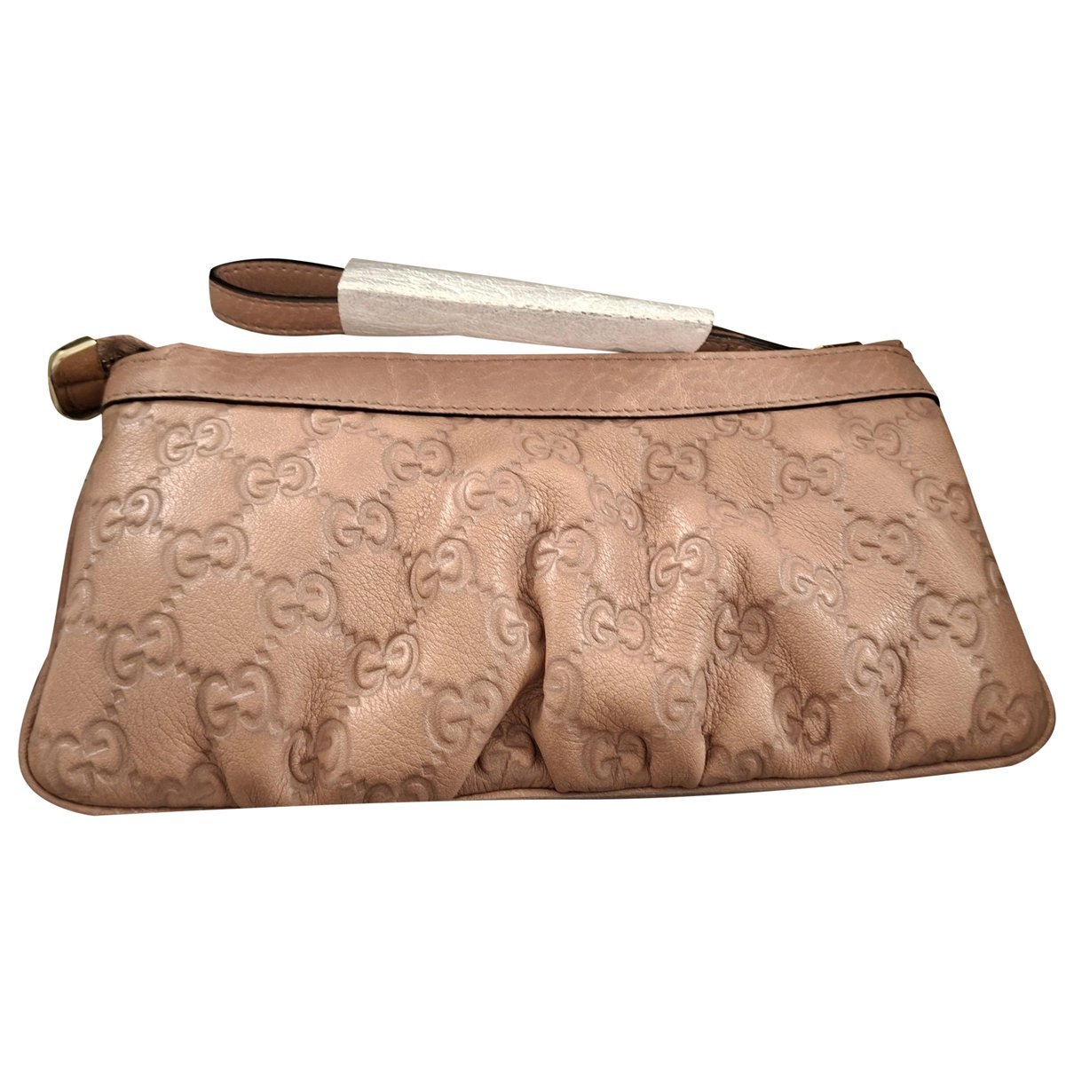 Leather clutch bag