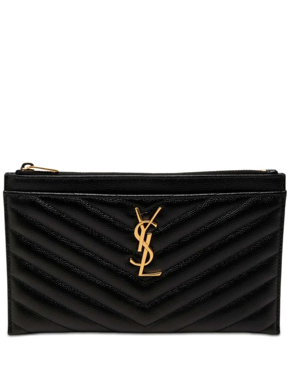2018 Grain De Poudre Chevron Monogram Bill Pouch clutch bag