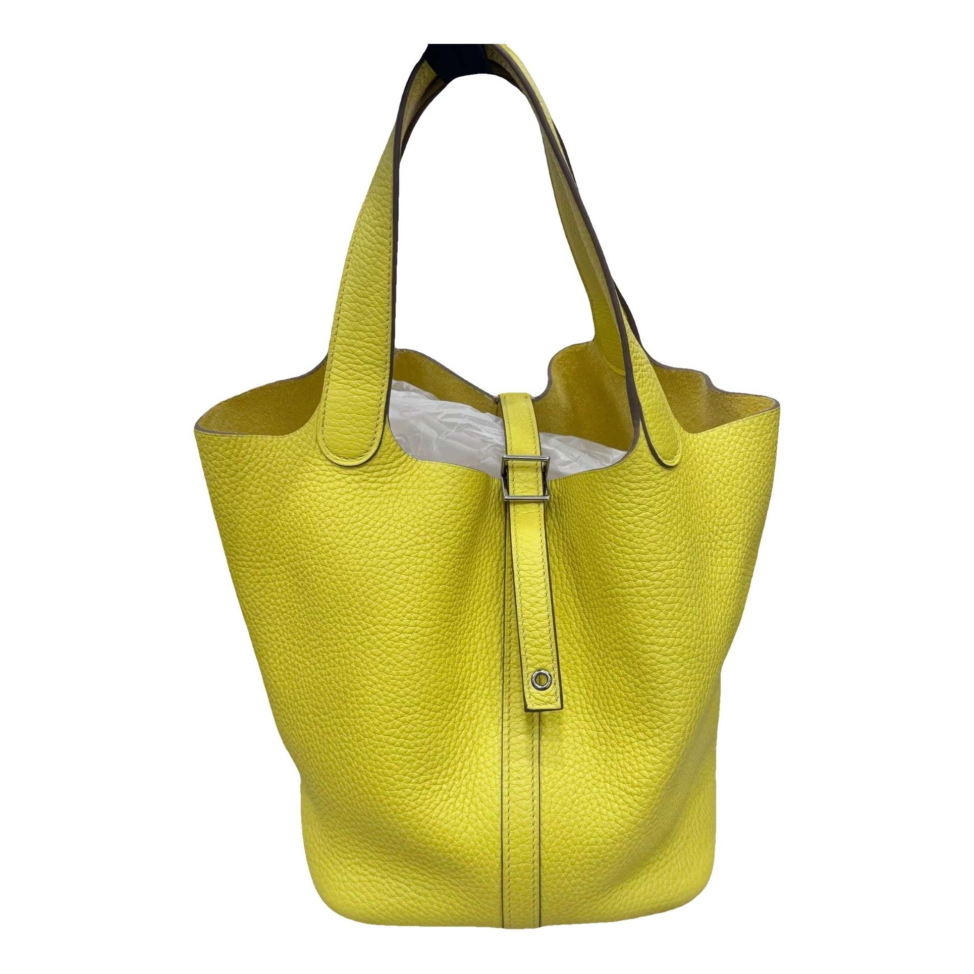 Picotin leather tote