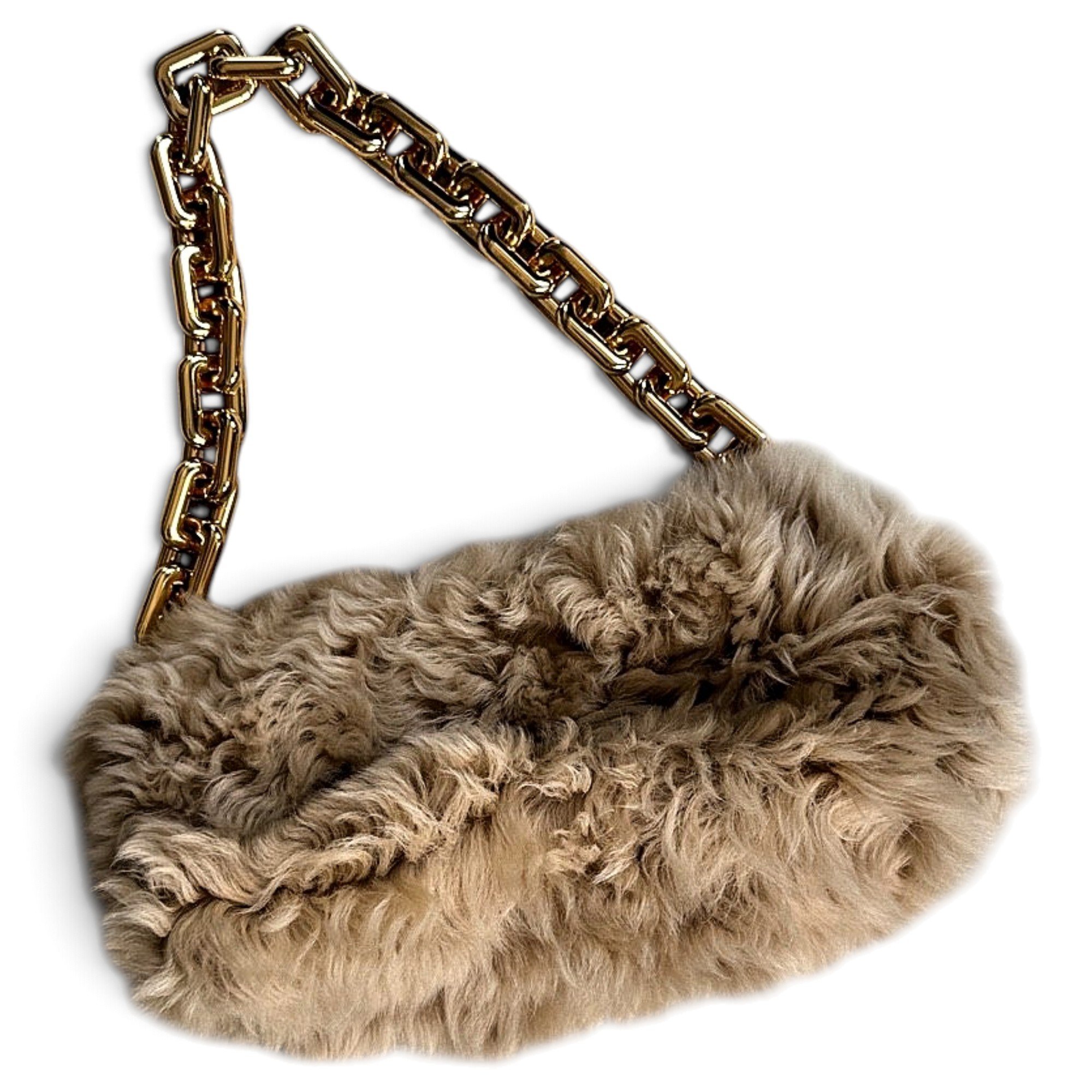 Bottega Veneta Chain Pouch faux fur handbag