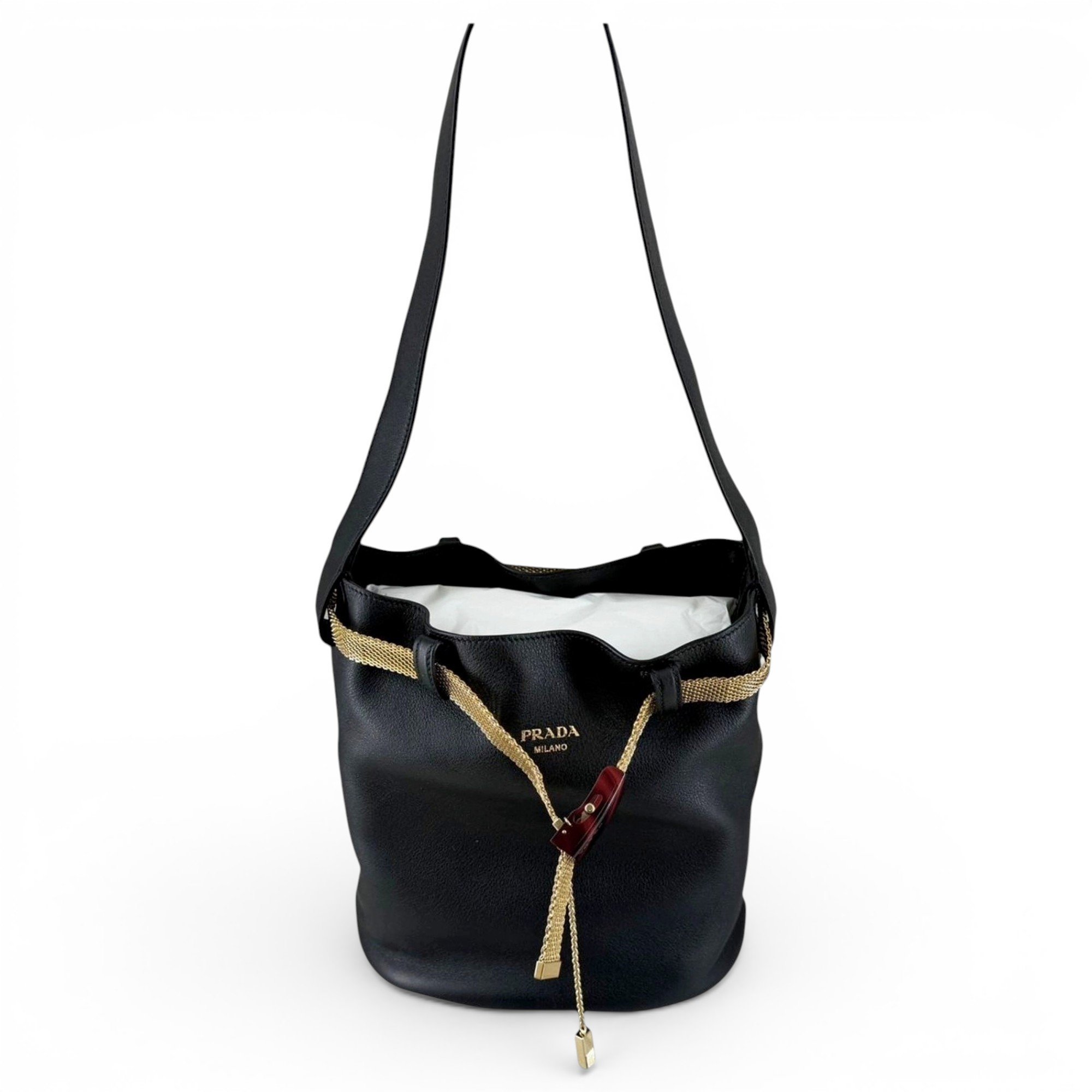 Prada Buckle leather handbag