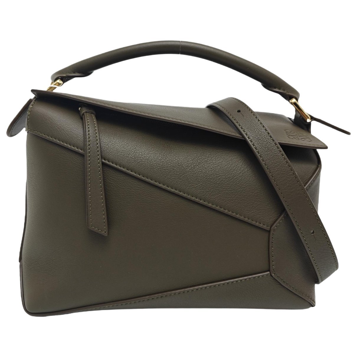 Puzzle leather handbag