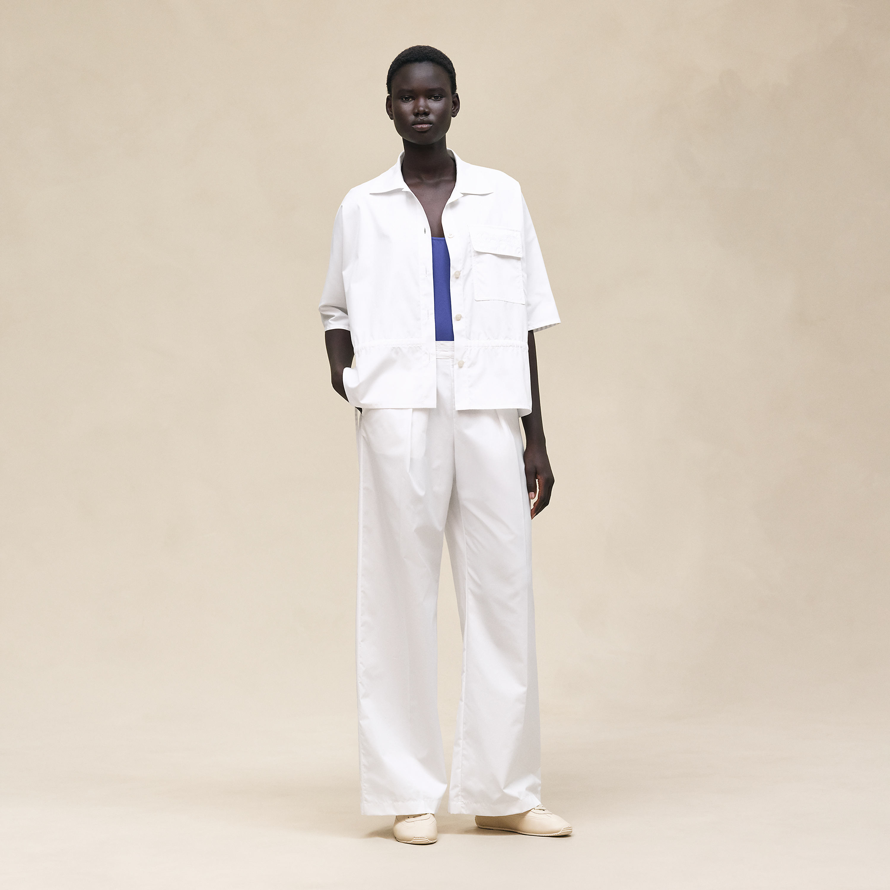 Chemise de plage brodée