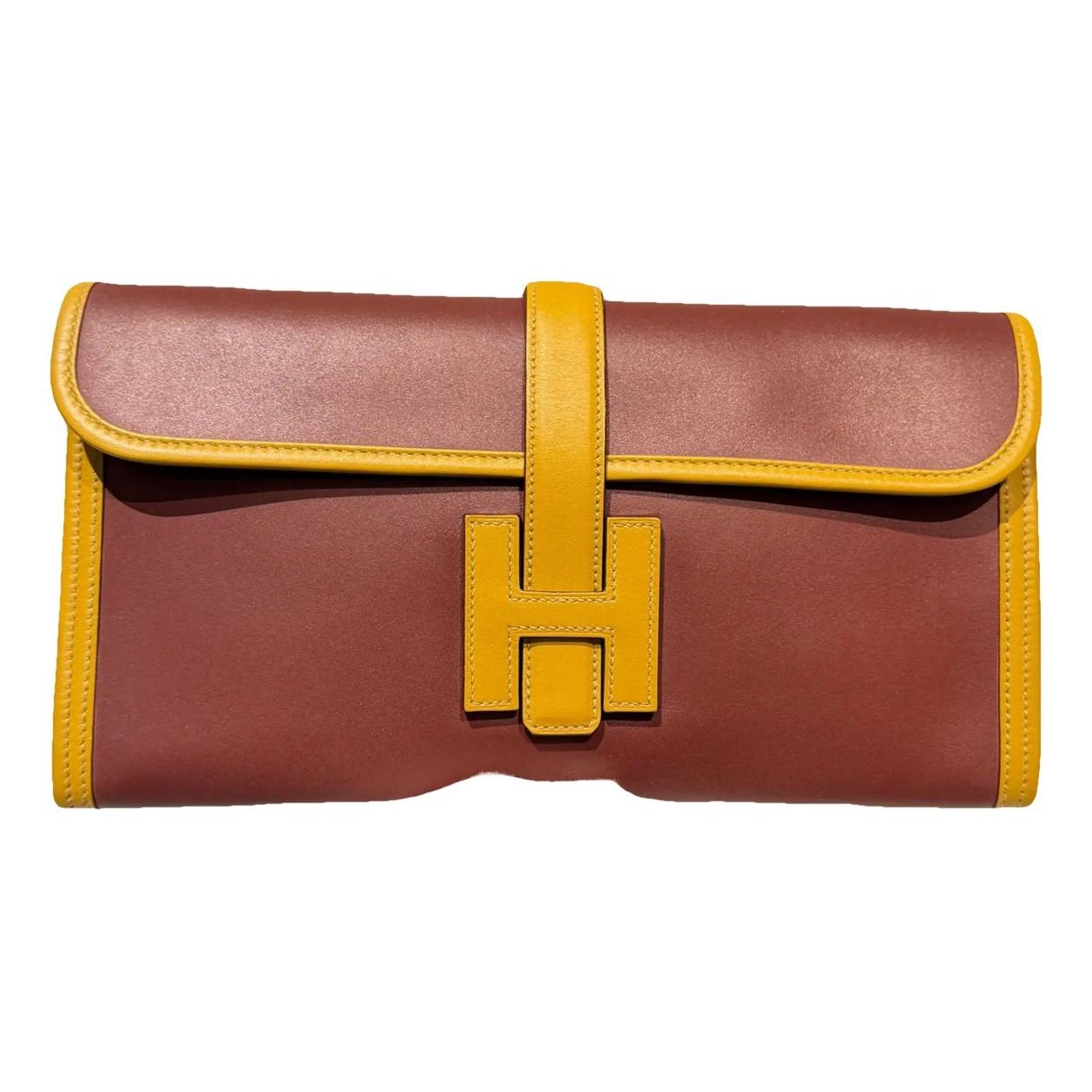 Jige leather clutch bag