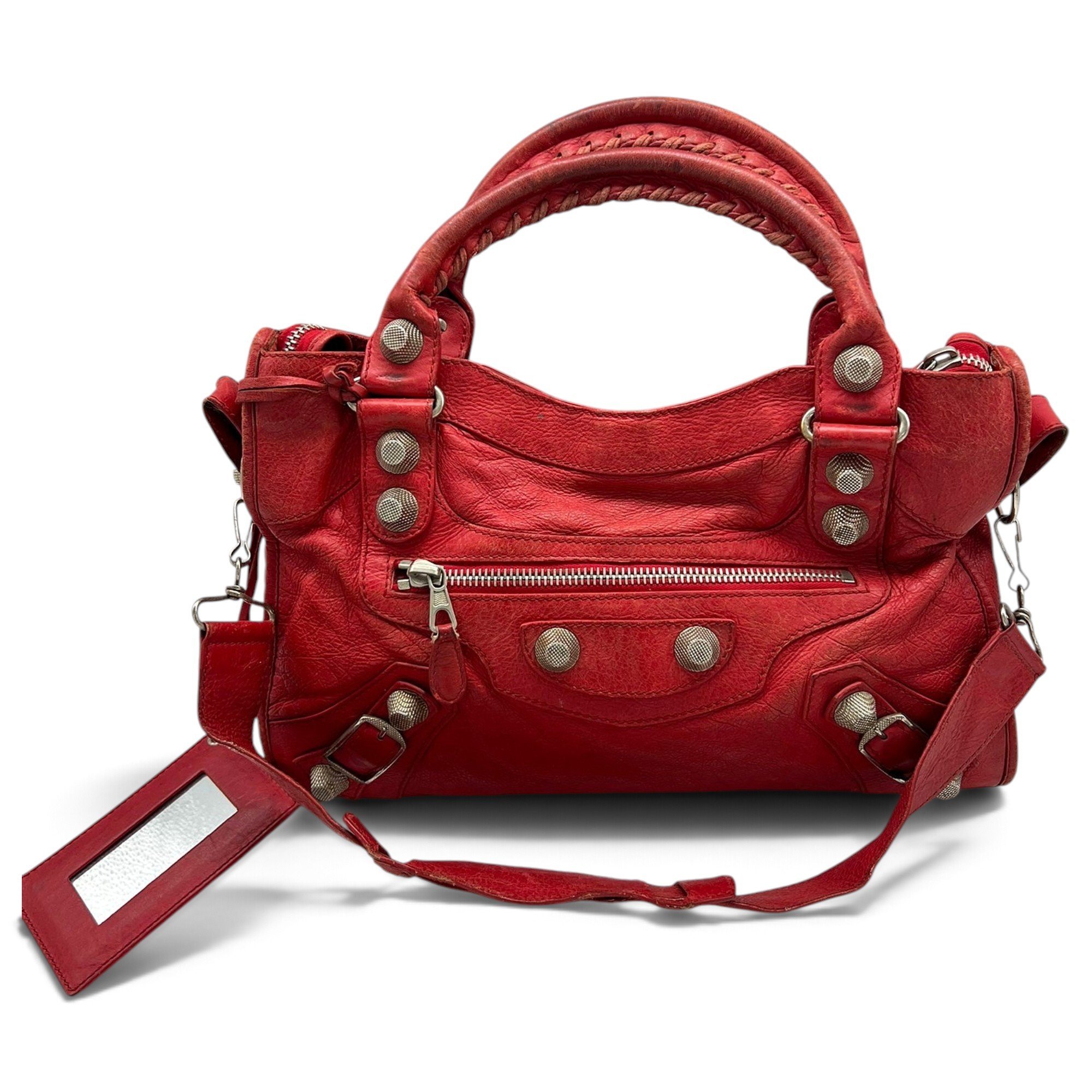 City leather handbag