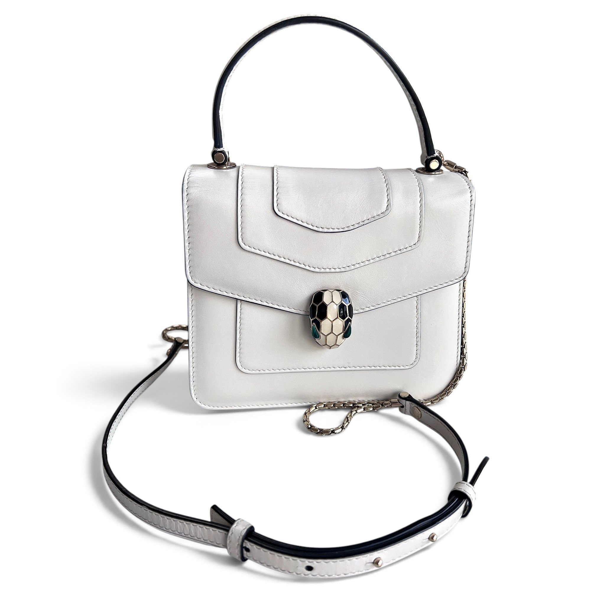 Serpenti leather handbag