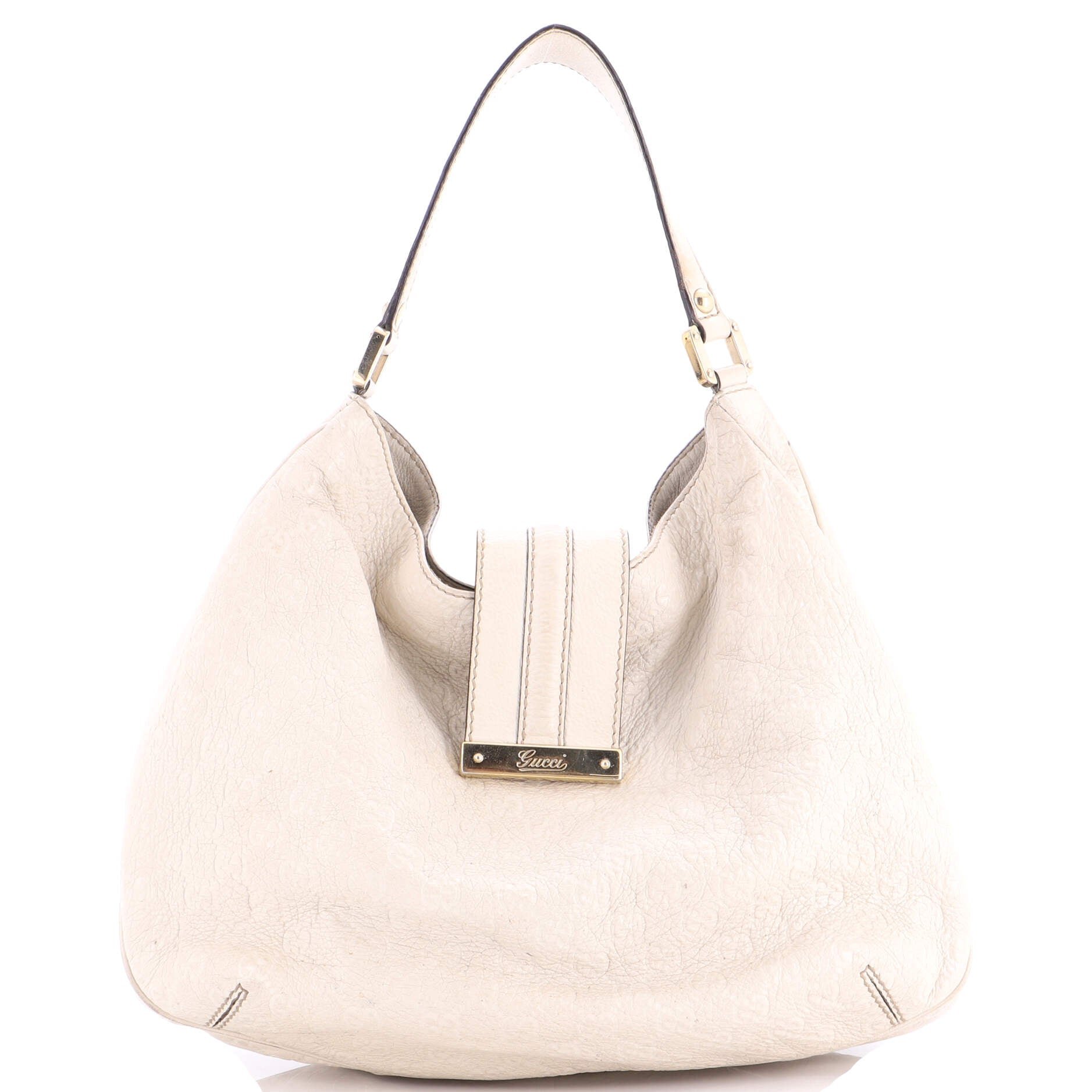 Gucci New Ladies Web Hobo Guccissima Leather Medium