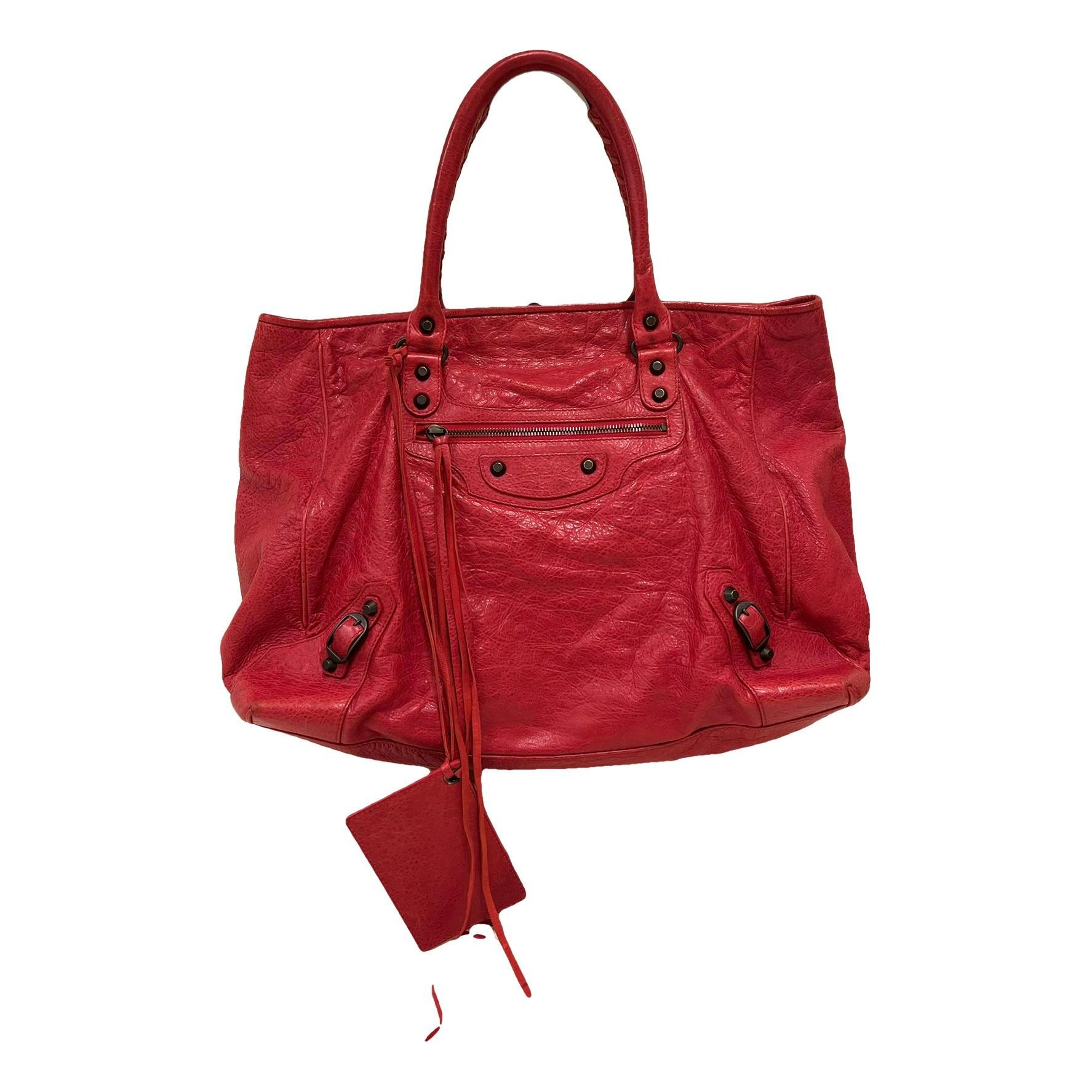 Weekender leather tote