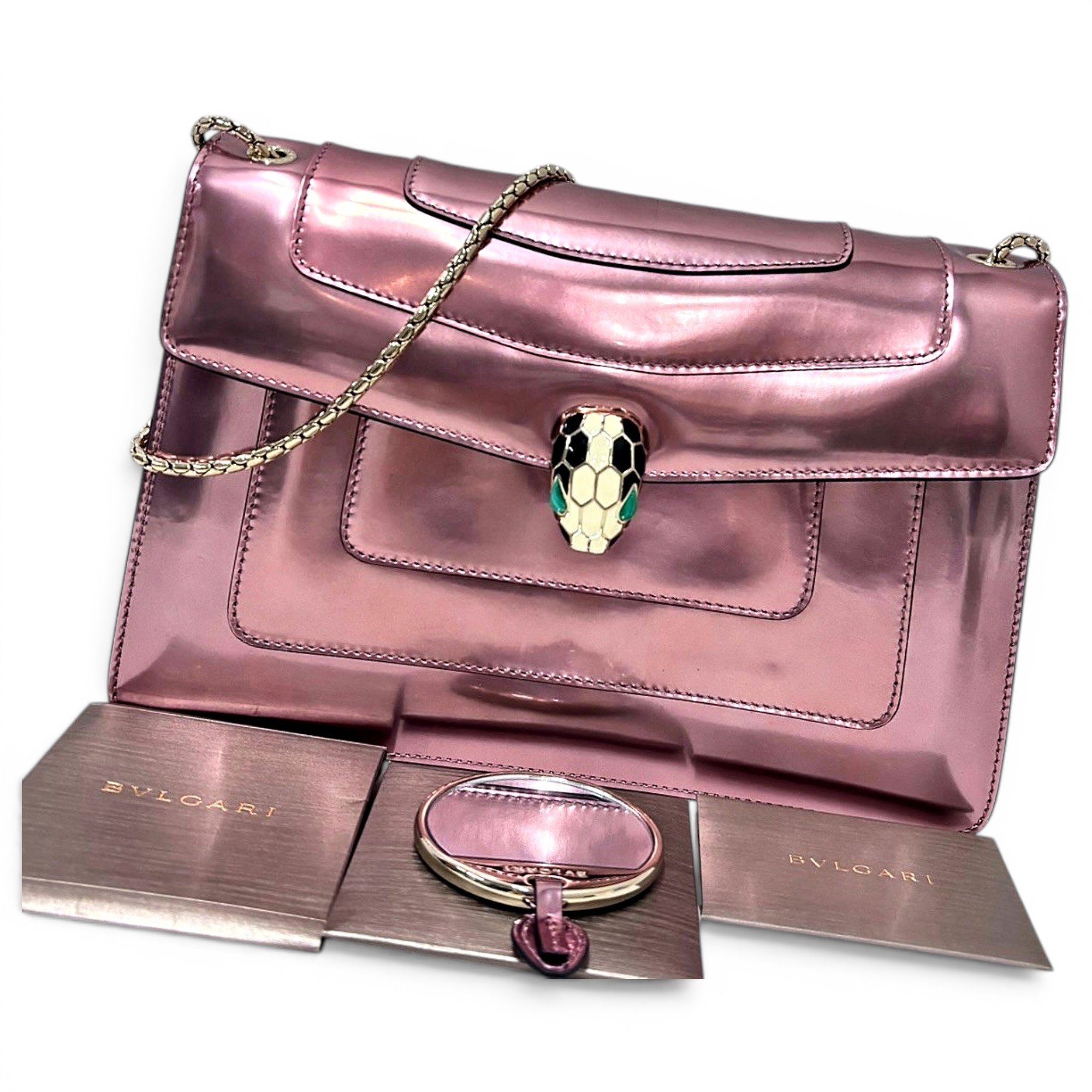 Serpenti leather handbag