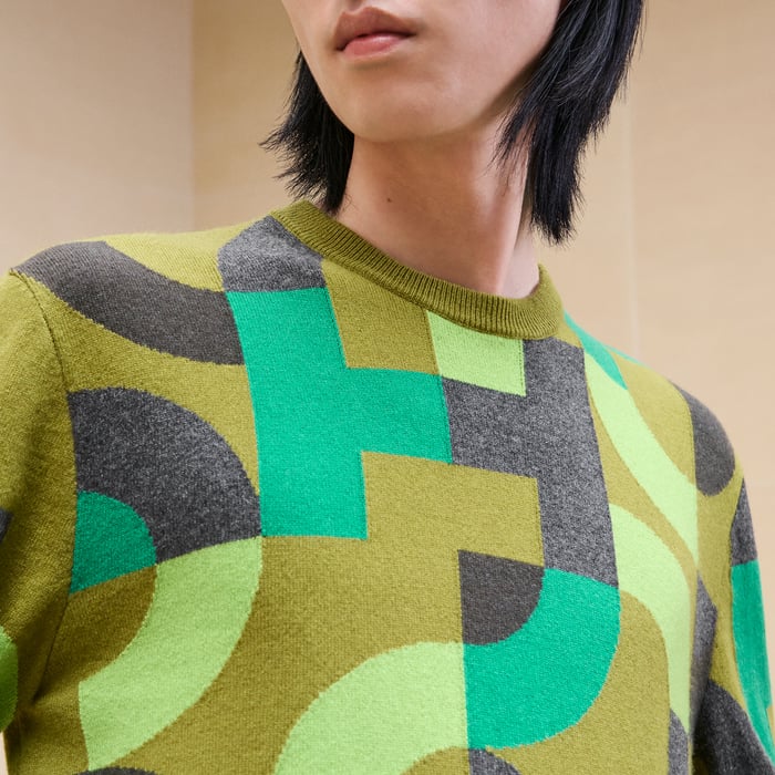 아니스 “intarsia Maillon Puzzle” 크루넥 스웨터