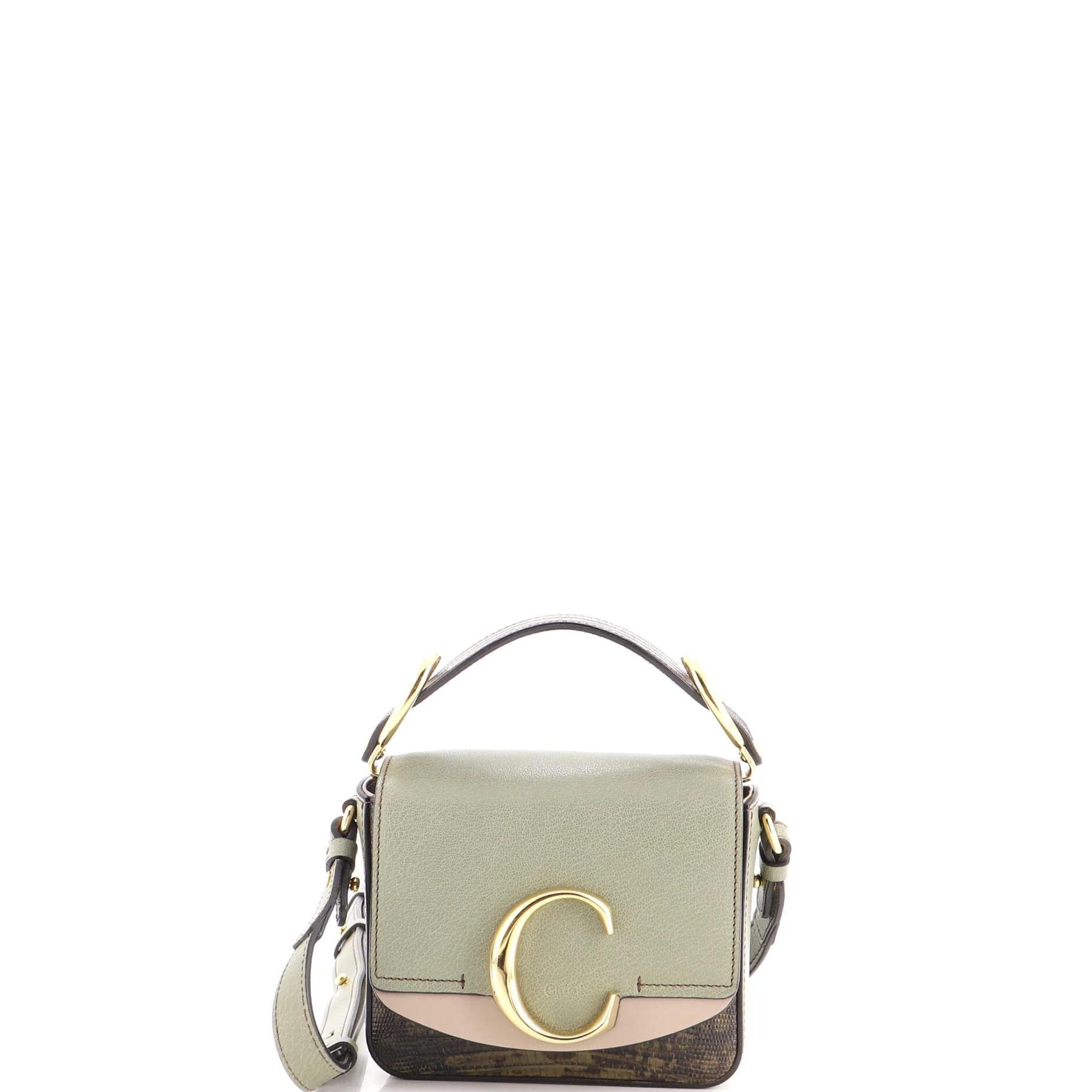 Chloe C lizard crossbody bag