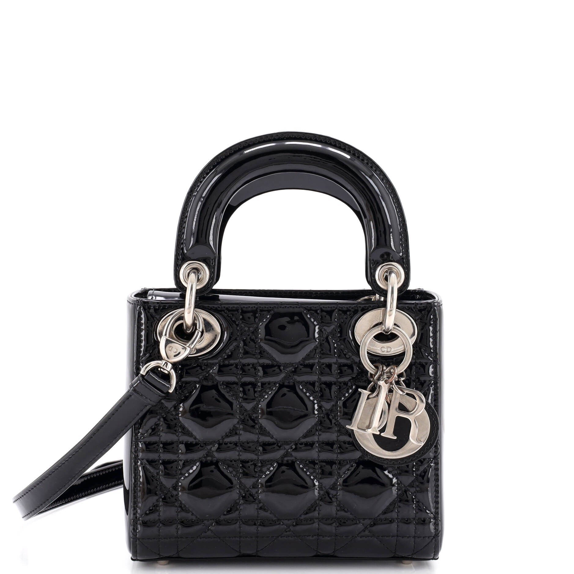 Lady Dior Bag Cannage Quilt Patent Mini