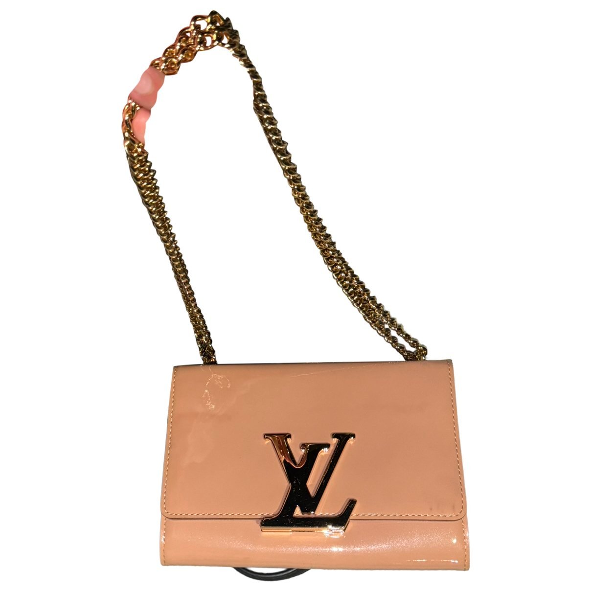 Patent leather clutch bag