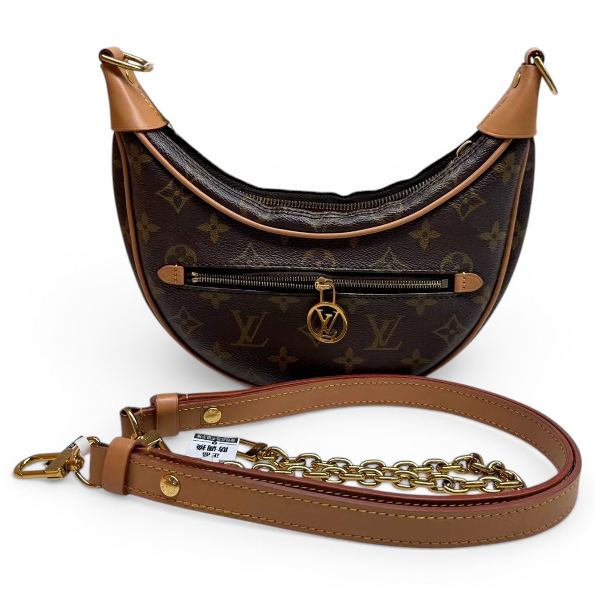 Loop leather handbag